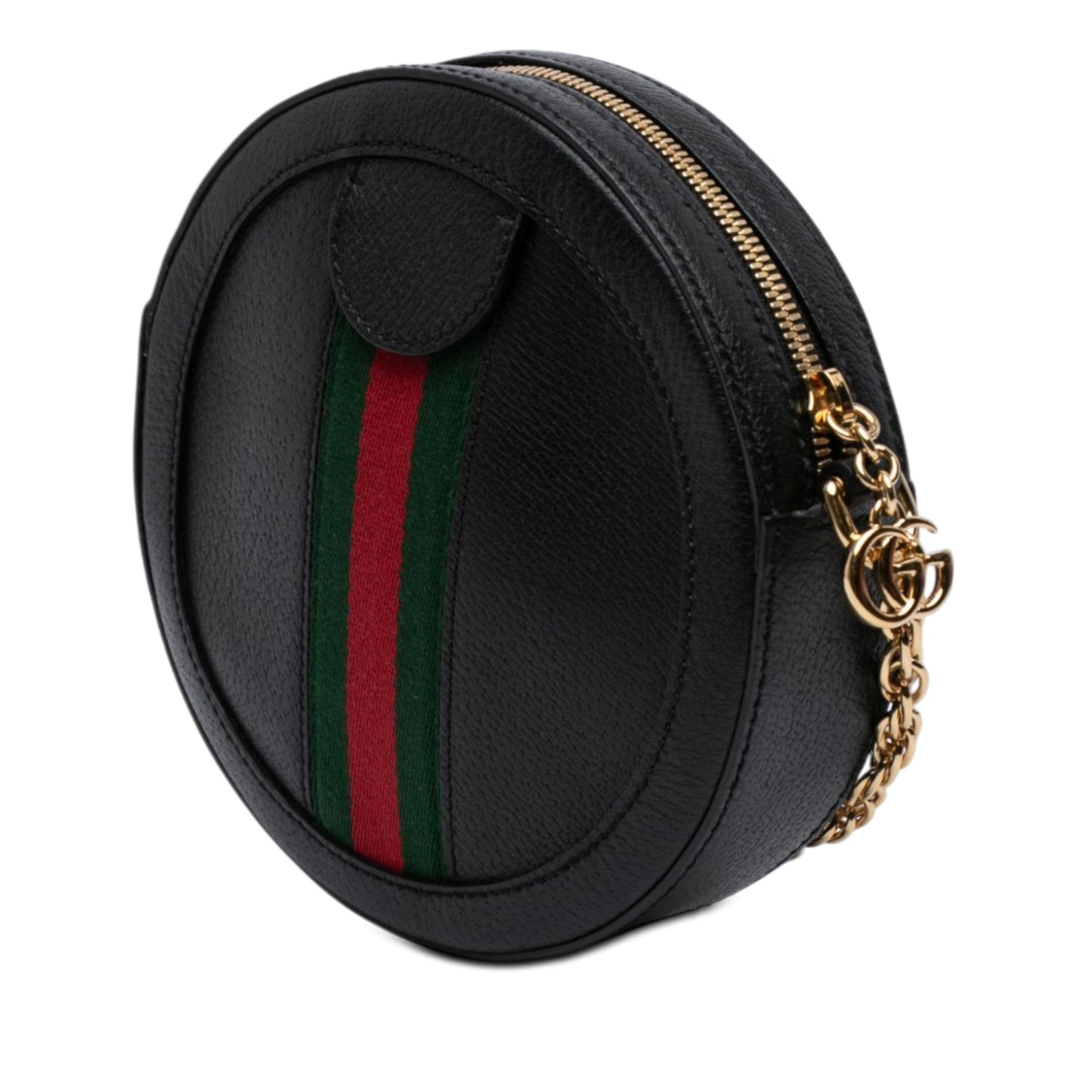 Gucci Mini Leather Ophidia Round Crossbody