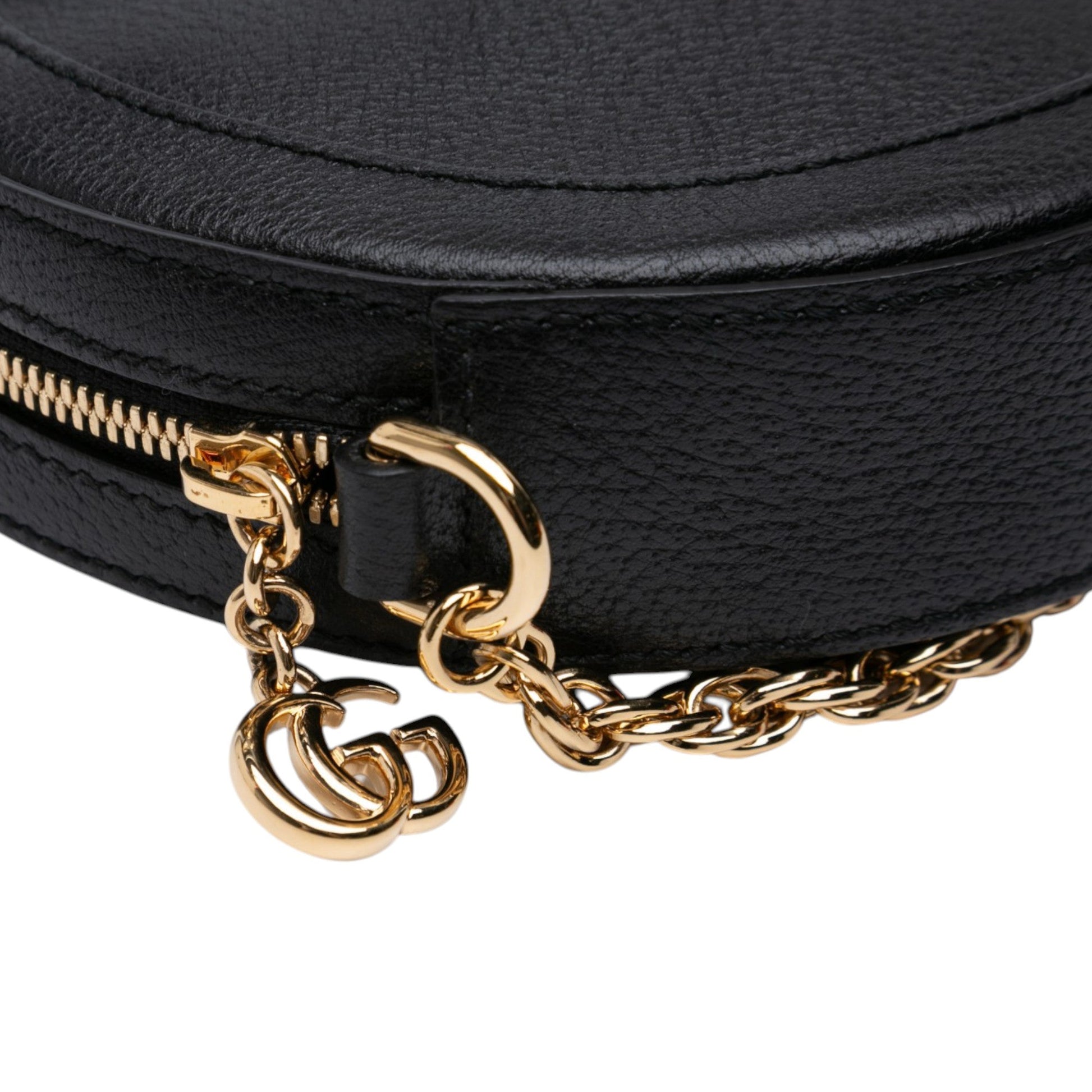 Gucci Mini Leather Ophidia Round Crossbody