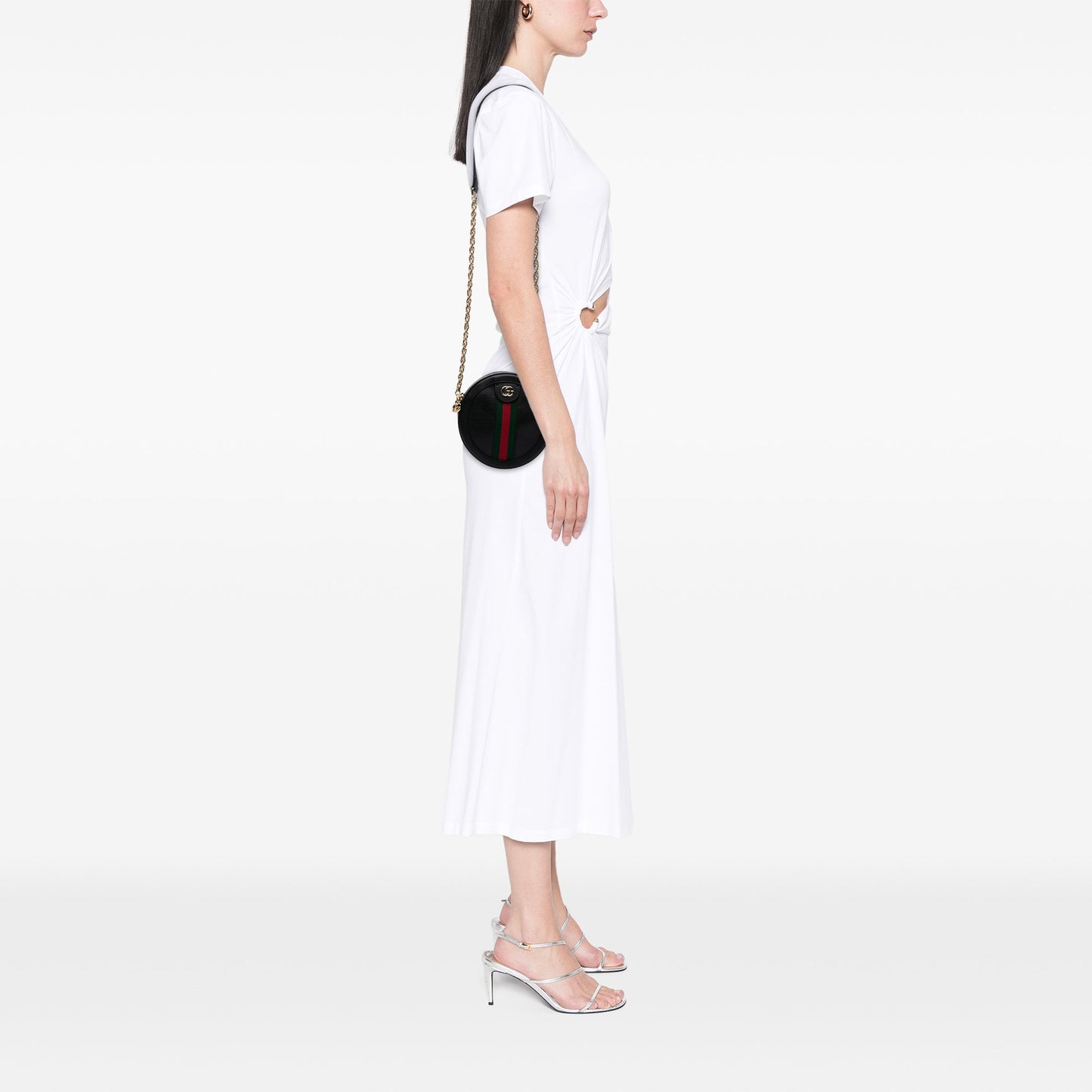 Gucci Mini Leather Ophidia Round Crossbody