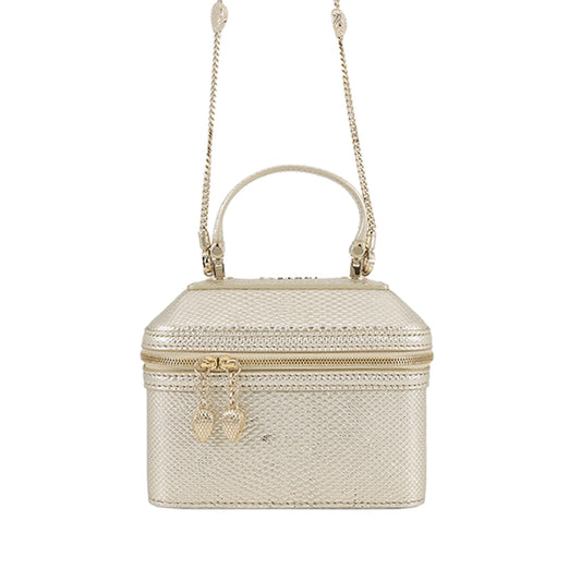 Bvlgari Embossed Leather Serpenti Forever Vanity Bag