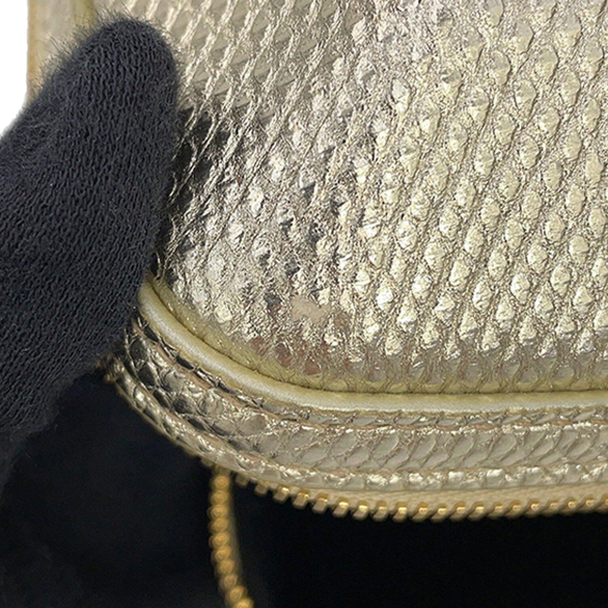 Bvlgari Embossed Leather Serpenti Forever Vanity Bag