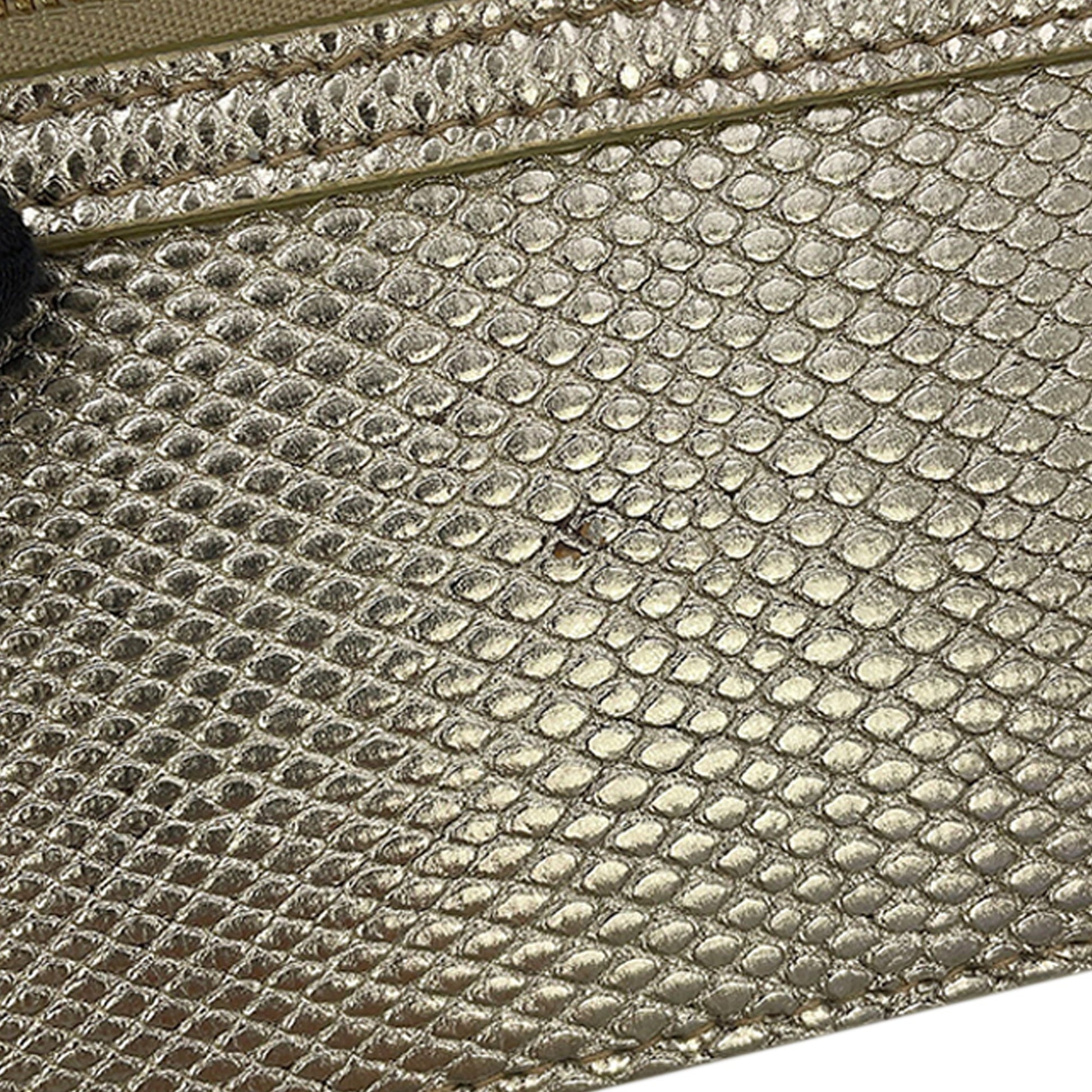 Bvlgari Embossed Leather Serpenti Forever Vanity Bag