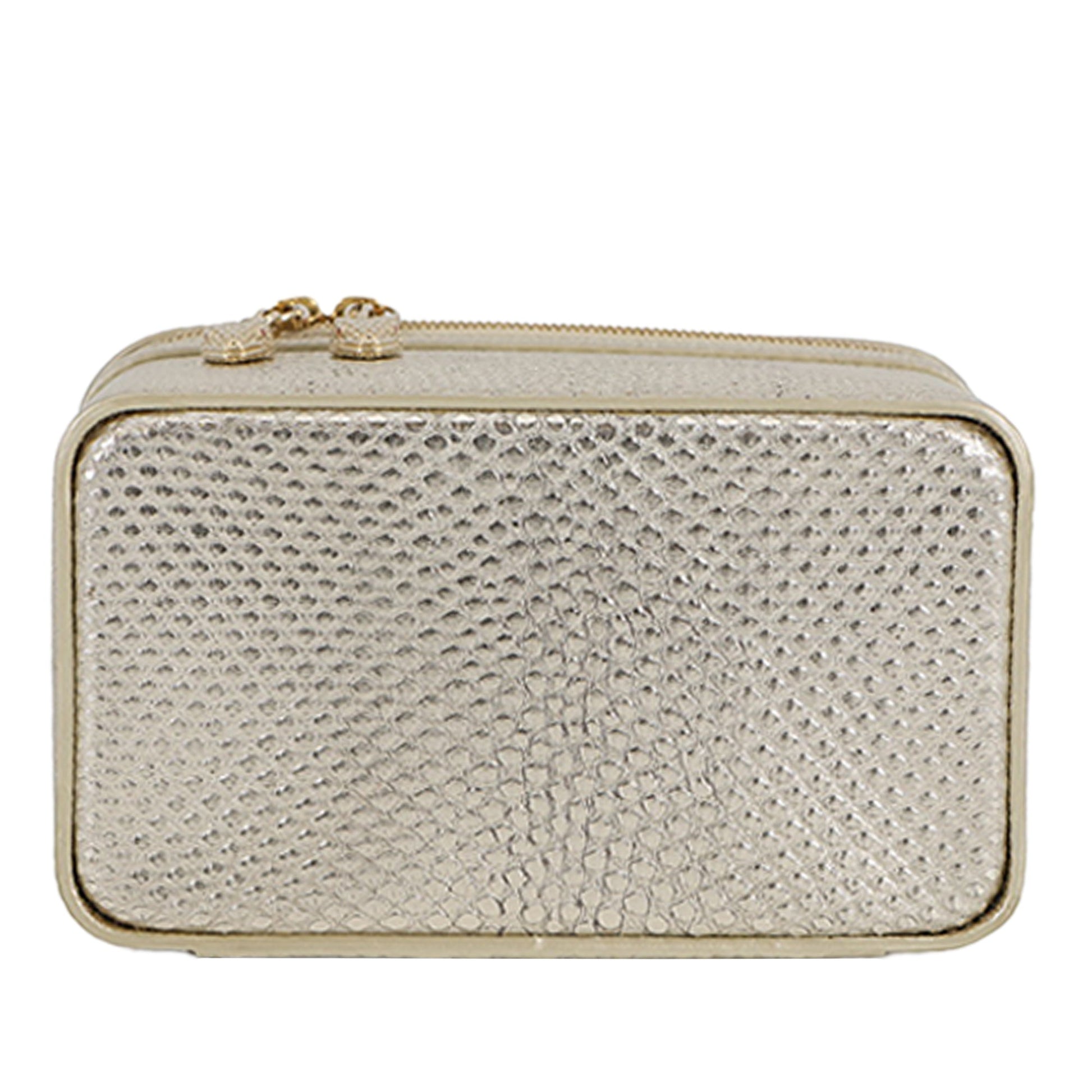 Bvlgari Embossed Leather Serpenti Forever Vanity Bag