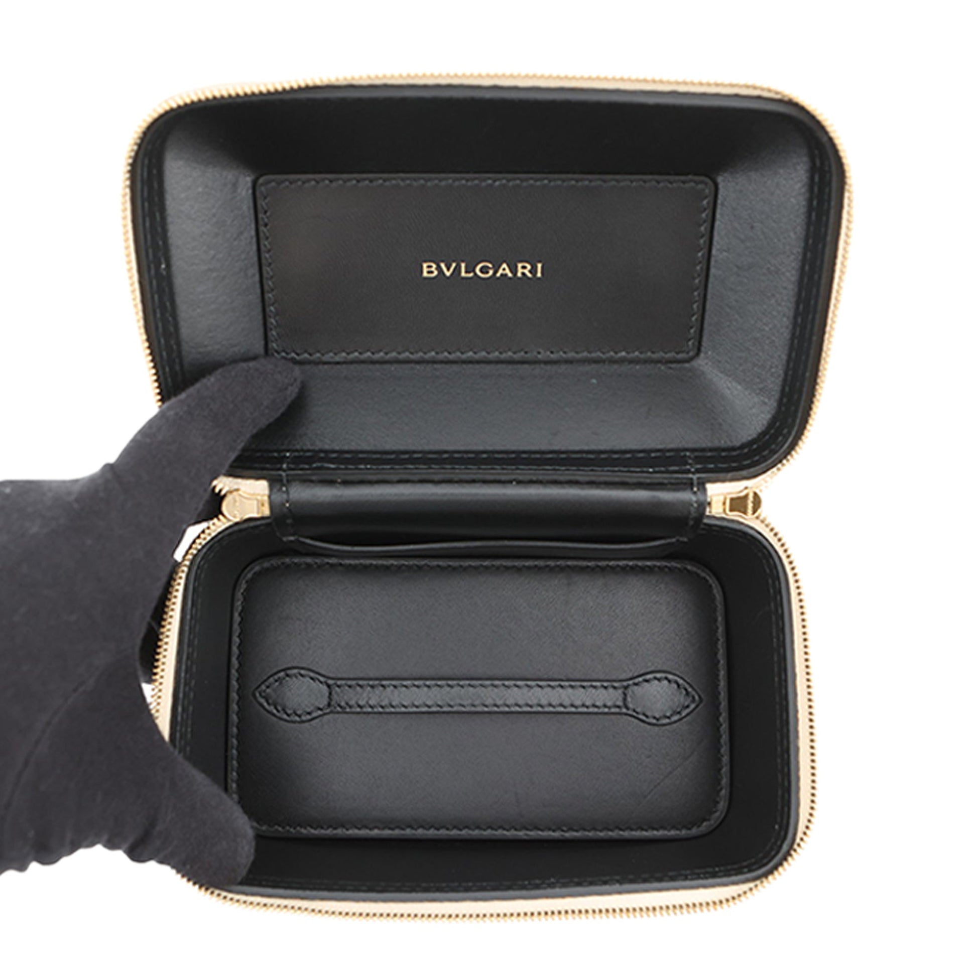 Bvlgari Embossed Leather Serpenti Forever Vanity Bag