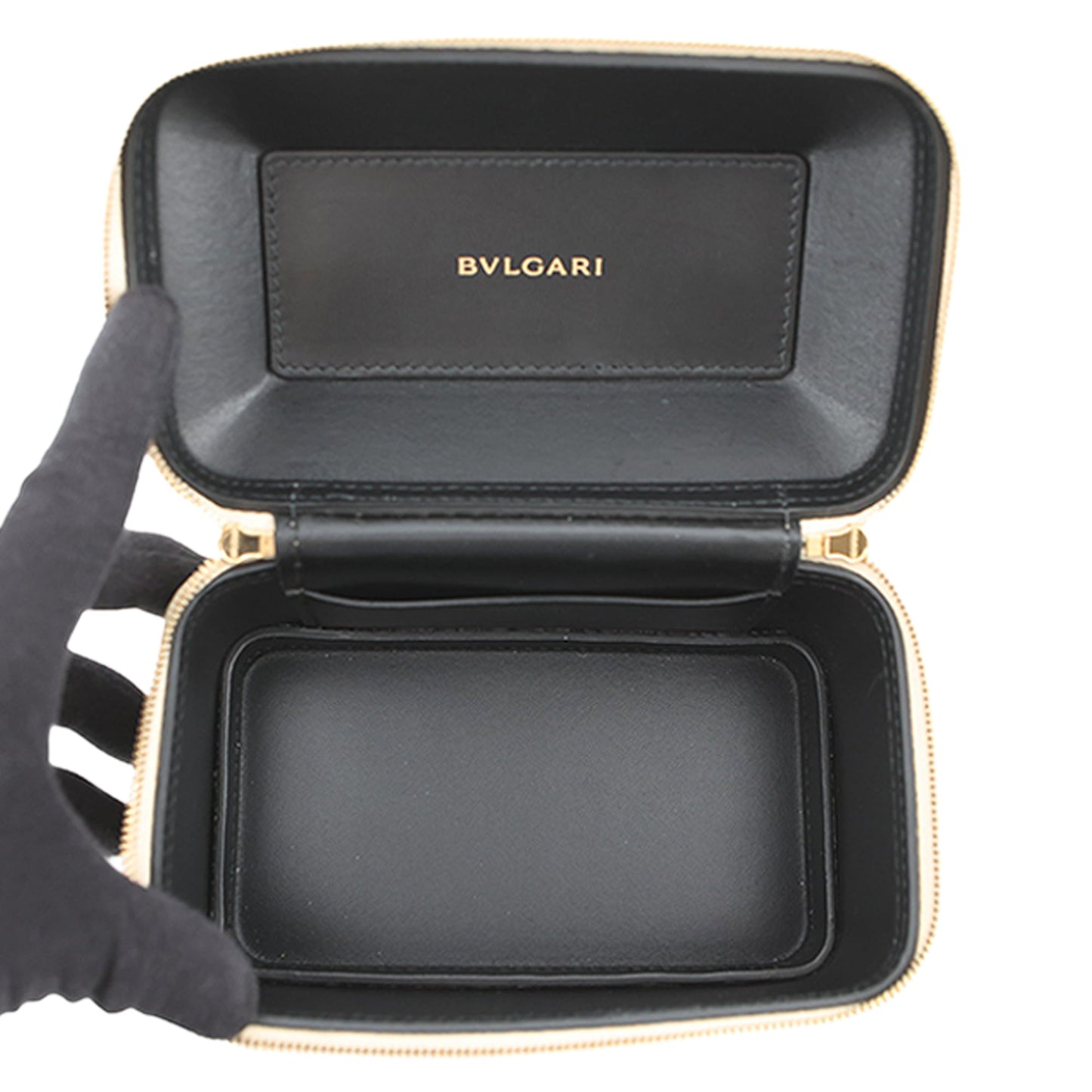 Bvlgari Embossed Leather Serpenti Forever Vanity Bag
