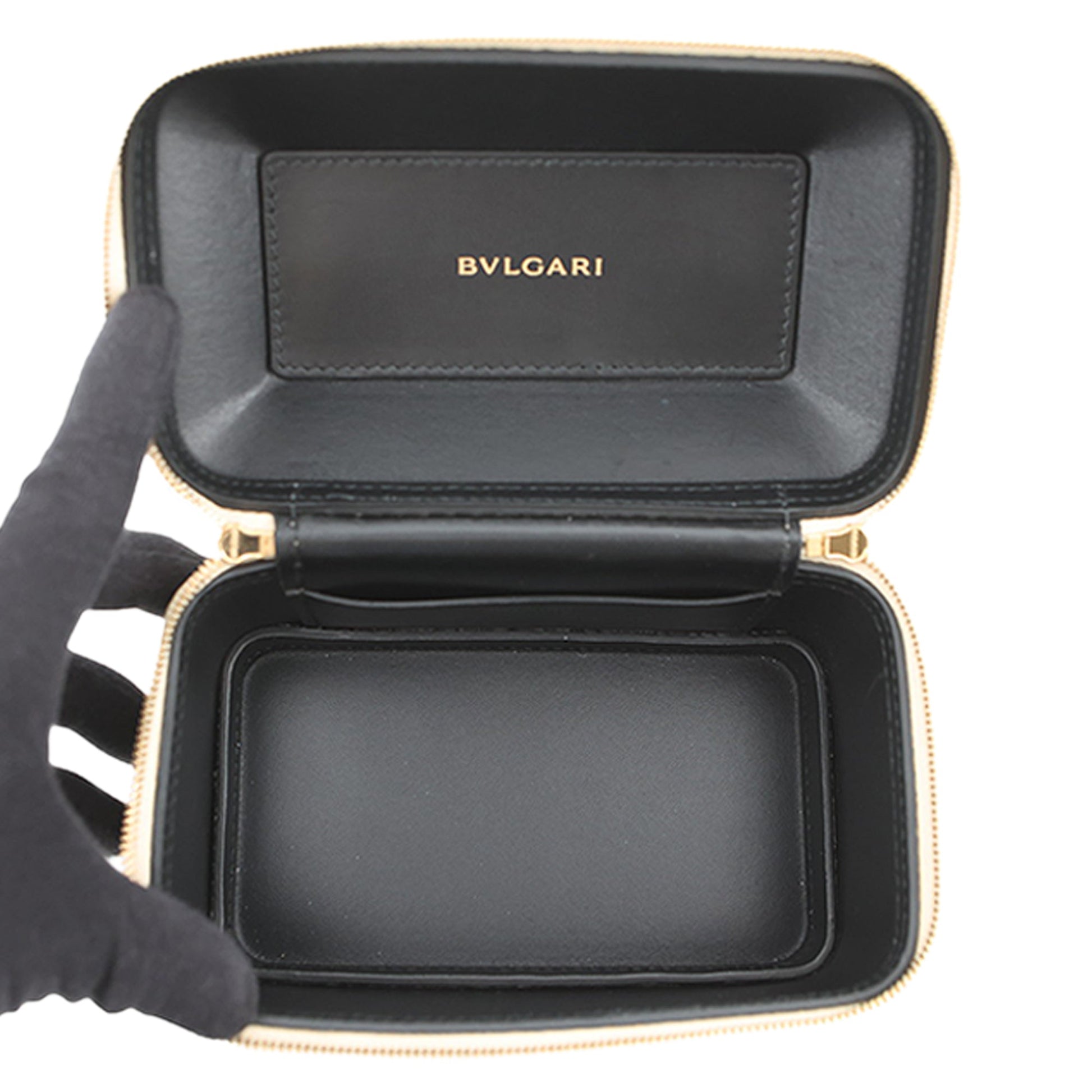 Bvlgari Embossed Leather Serpenti Forever Vanity Bag