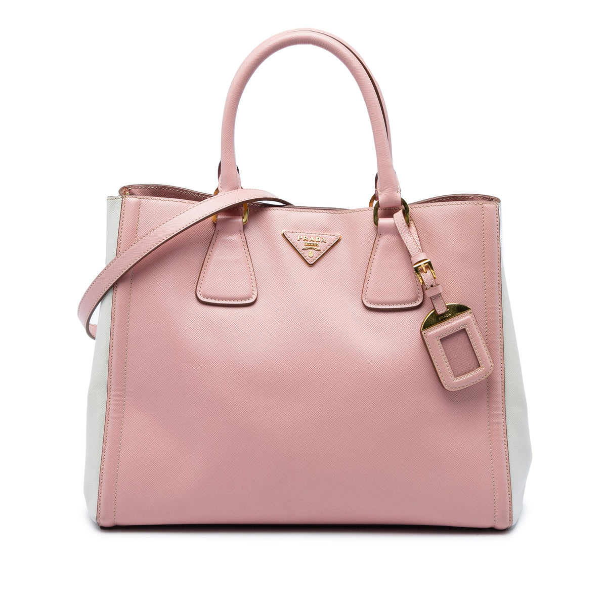 Prada Large Bicolor Saffiano Lux Tote
