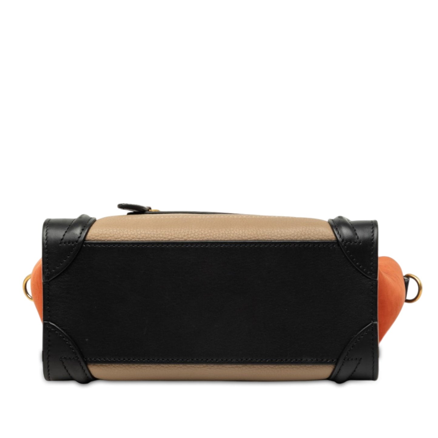 Celine Nano Tricolor Nubuck and Drummed Calfskin Luggage Tote