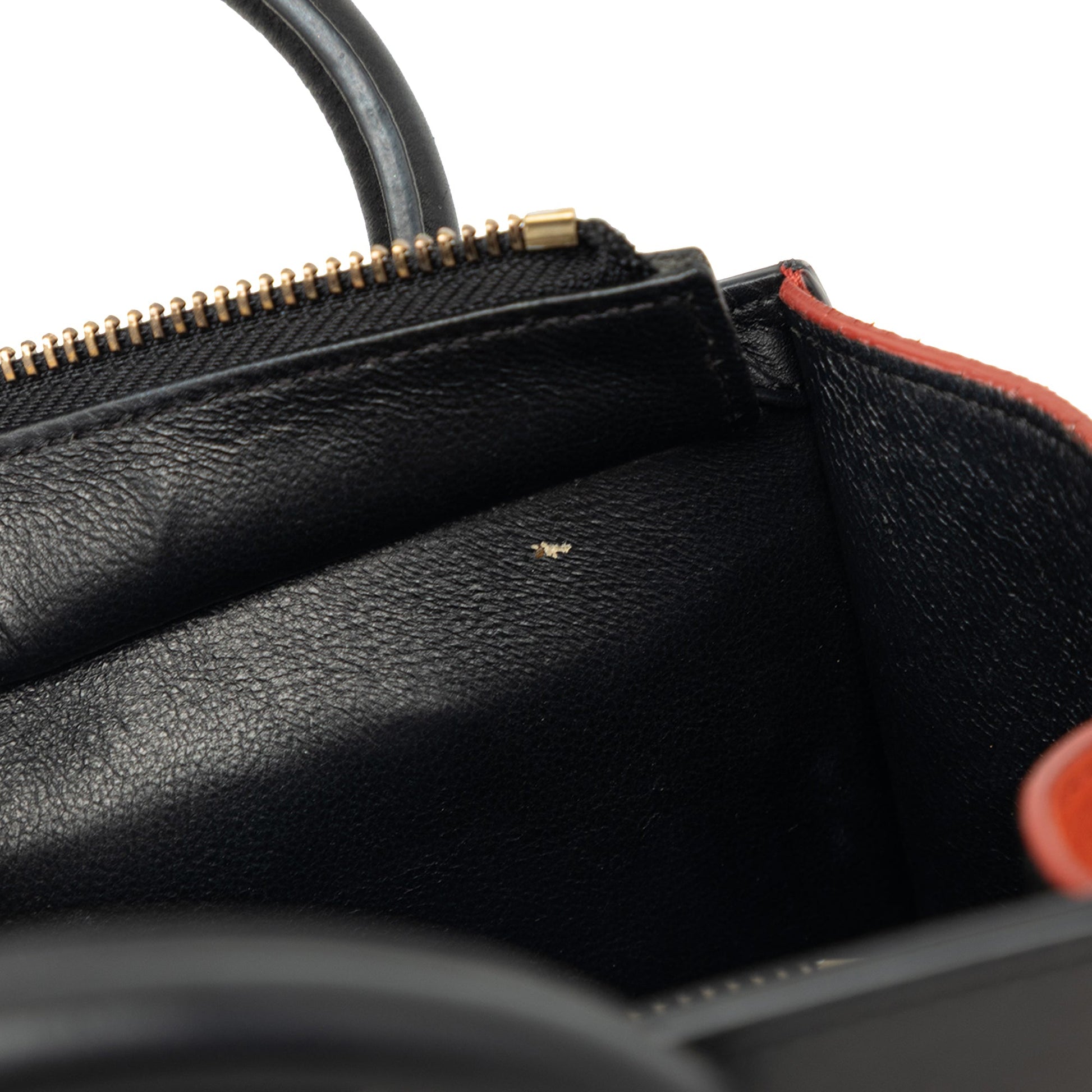 Celine Nano Tricolor Nubuck and Drummed Calfskin Luggage Tote