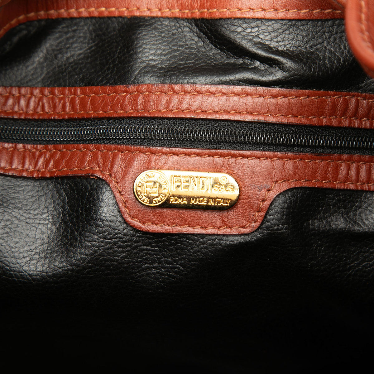 Fendi Pequin Coated Canvas Drawstring Bucket Bag