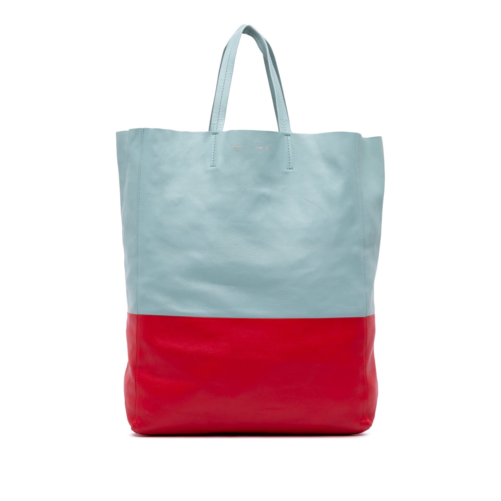 Celine Bicolor Leather Vertical Cabas Tote