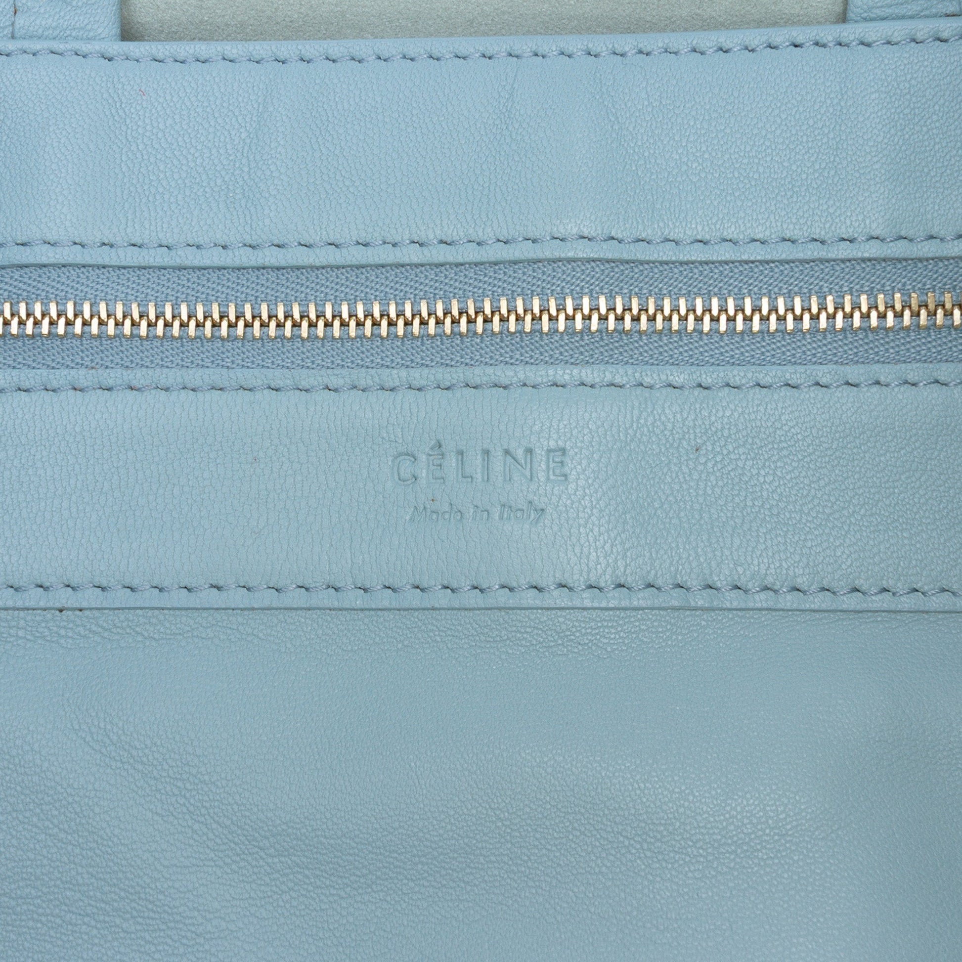 Celine Bicolor Leather Vertical Cabas Tote