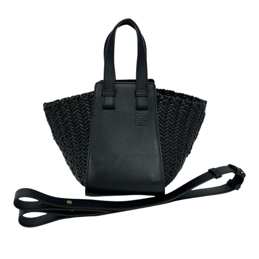 LOEWE Woven Leather Trim Compact Hammock Bag