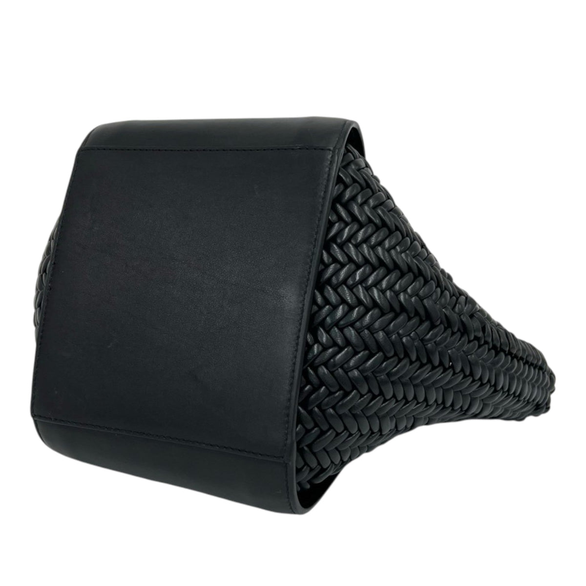 LOEWE Woven Leather Trim Compact Hammock Bag