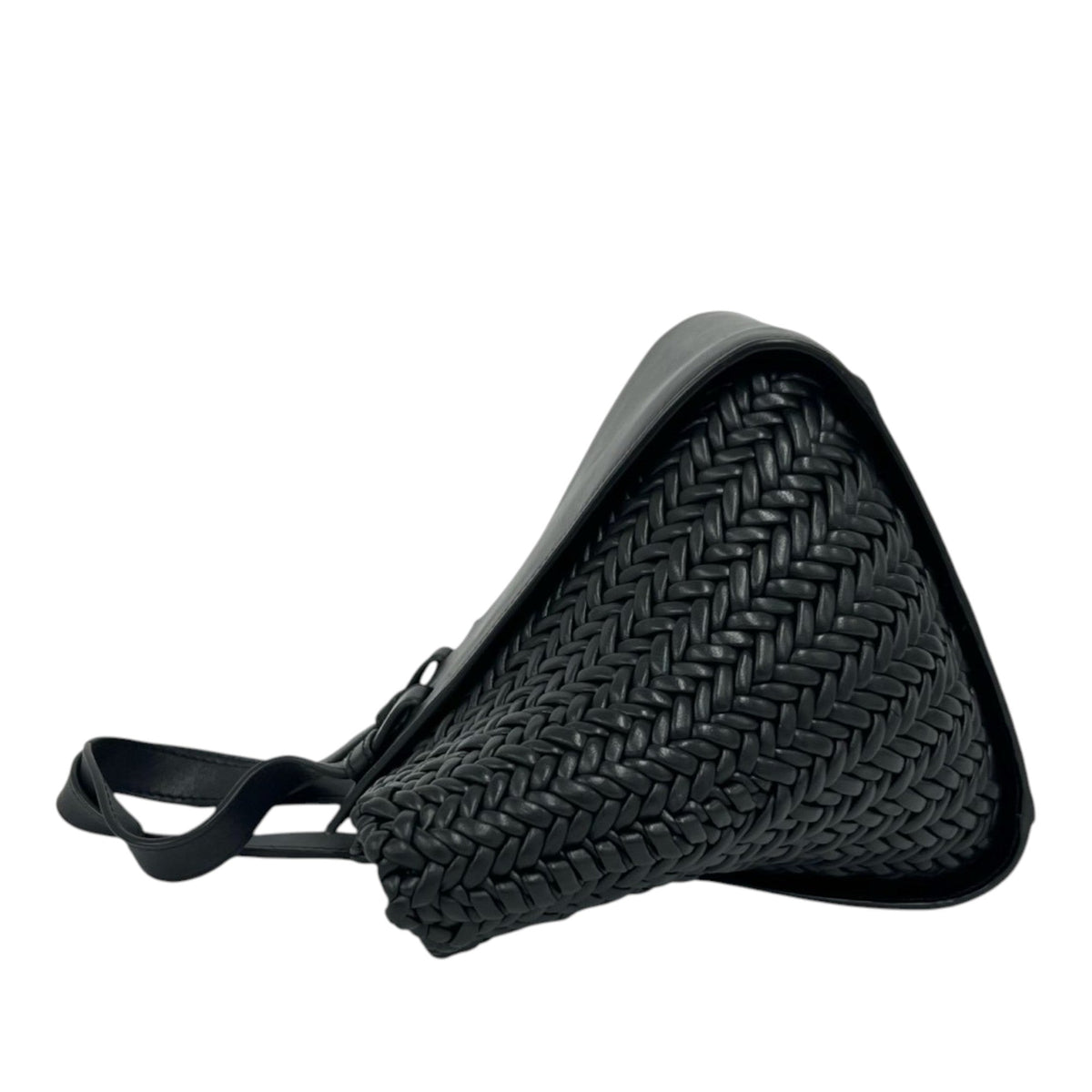 LOEWE Woven Leather Trim Compact Hammock Bag