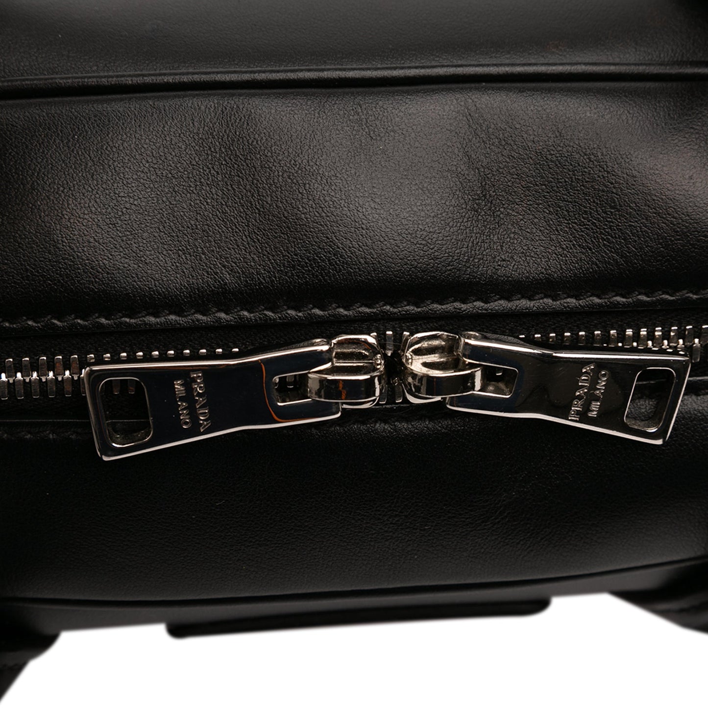 Prada City Calf Racing Satchel