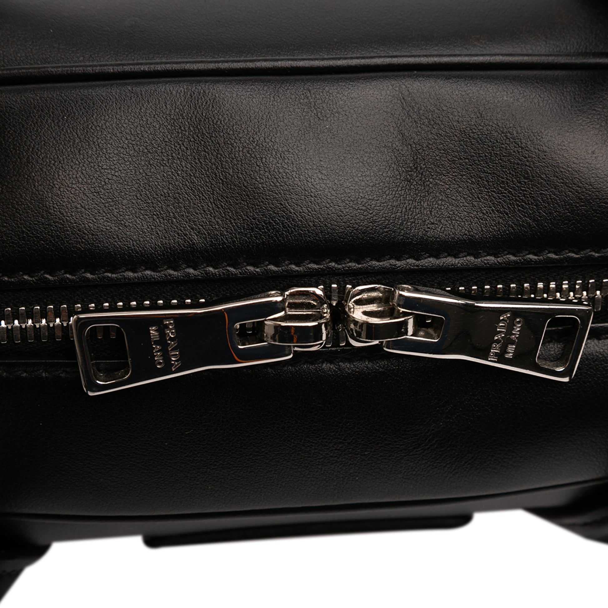 Prada City Calf Racing Satchel
