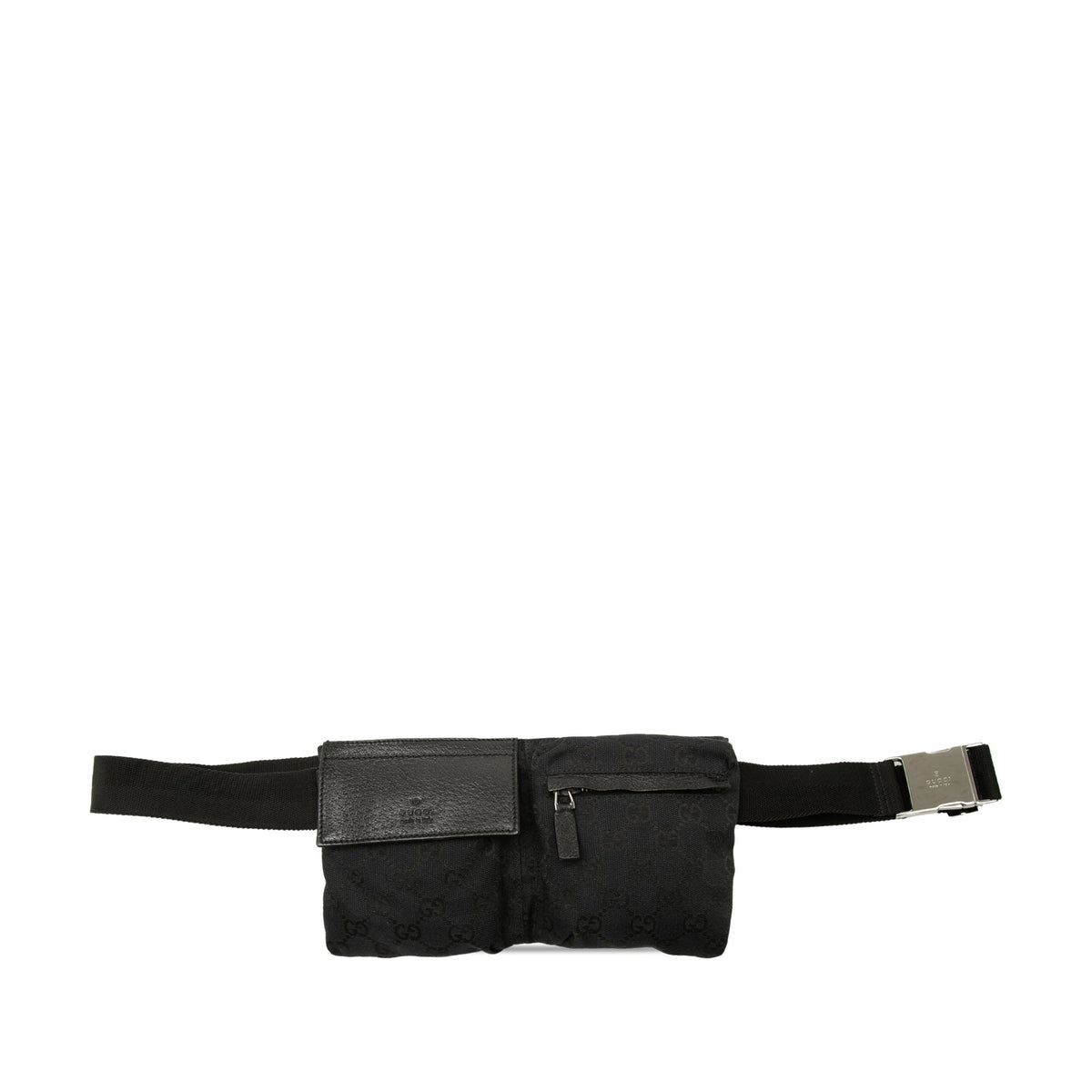 Gucci GG Canvas Double Pocket Belt Bag