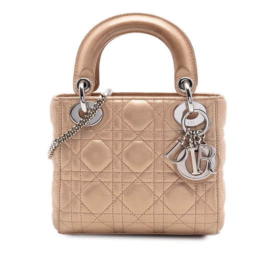 Dior Mini Iridescent Lambskin Cannage Lady Dior