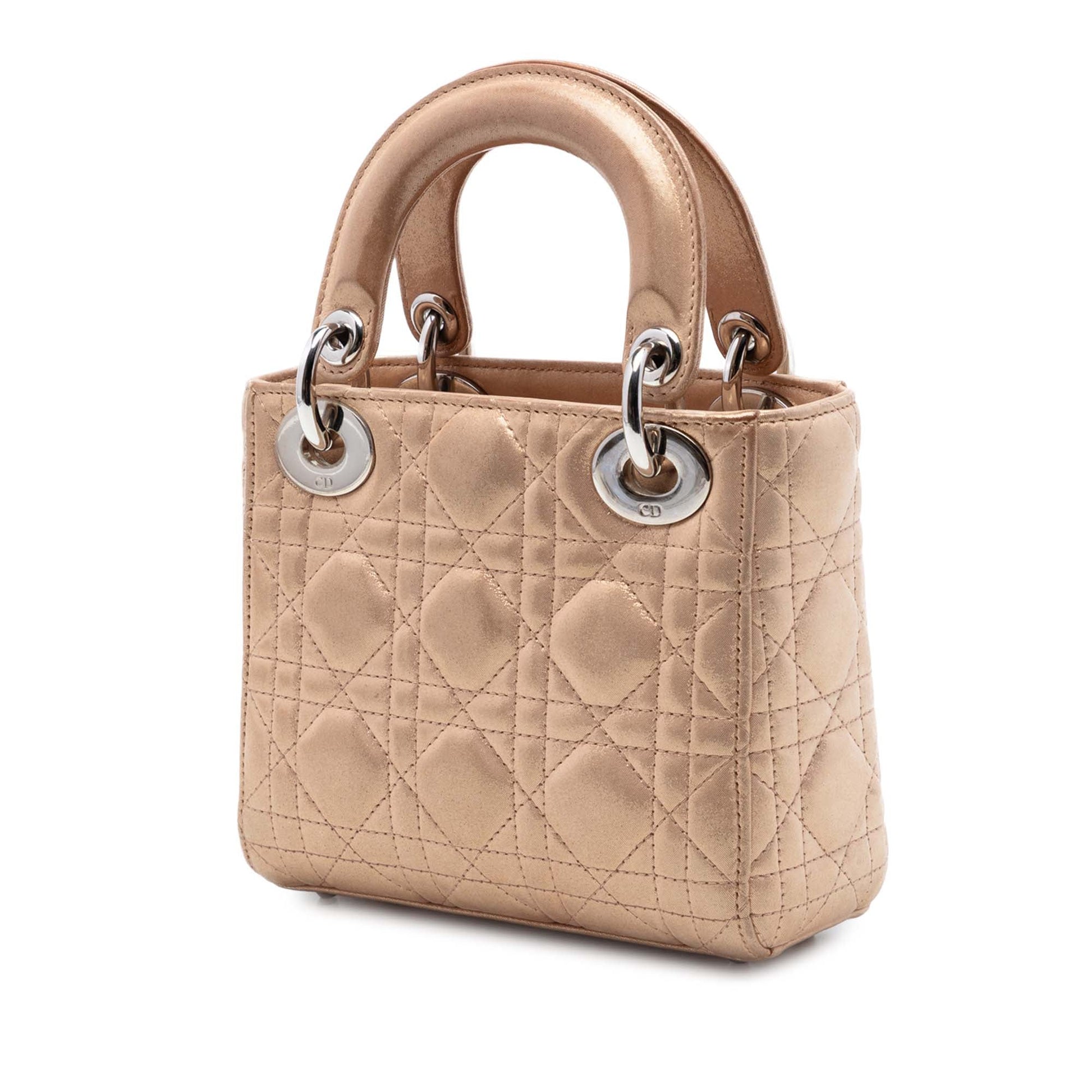 Dior Mini Iridescent Lambskin Cannage Lady Dior
