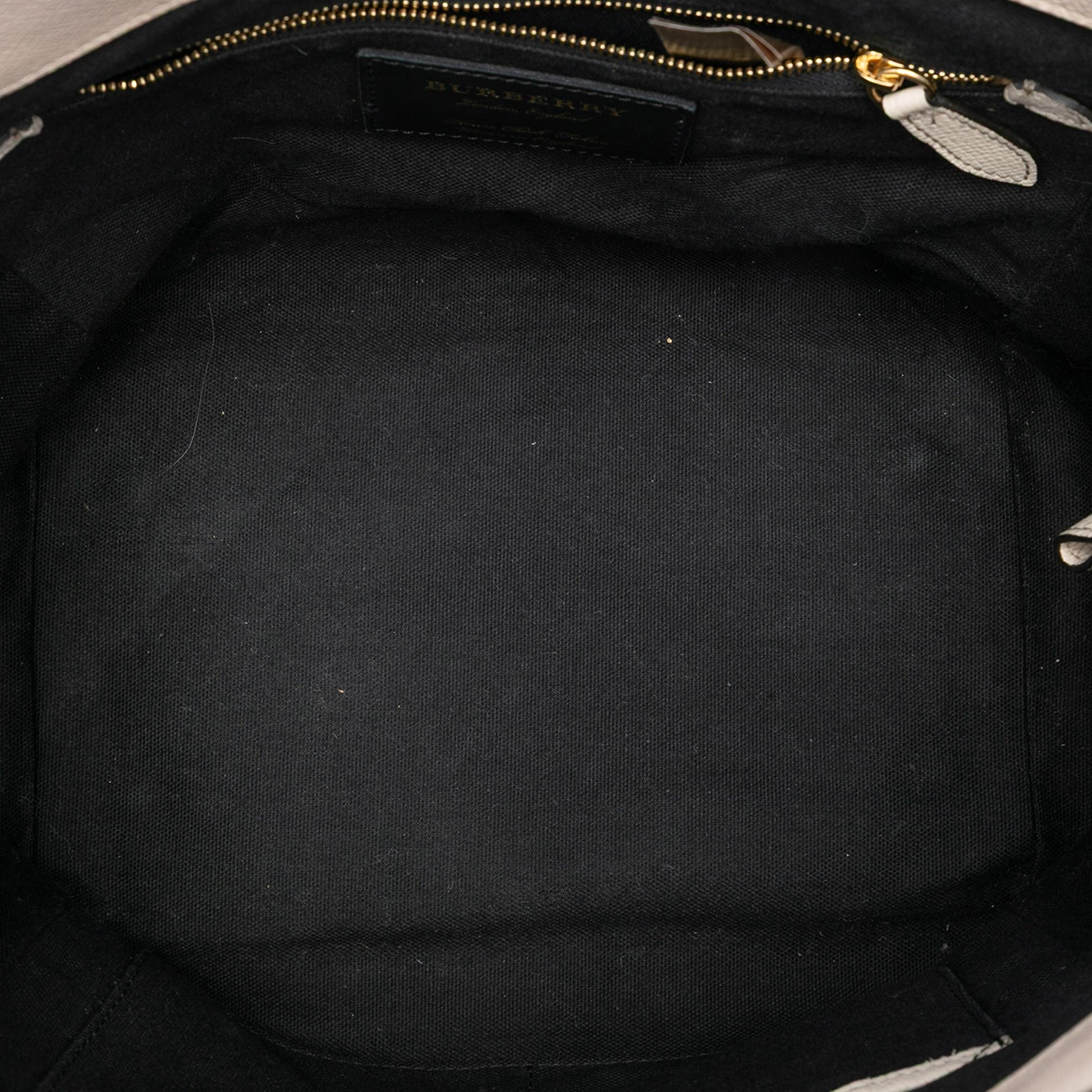 Burberry Small Leather and House Check Canvas Canterbury Tote