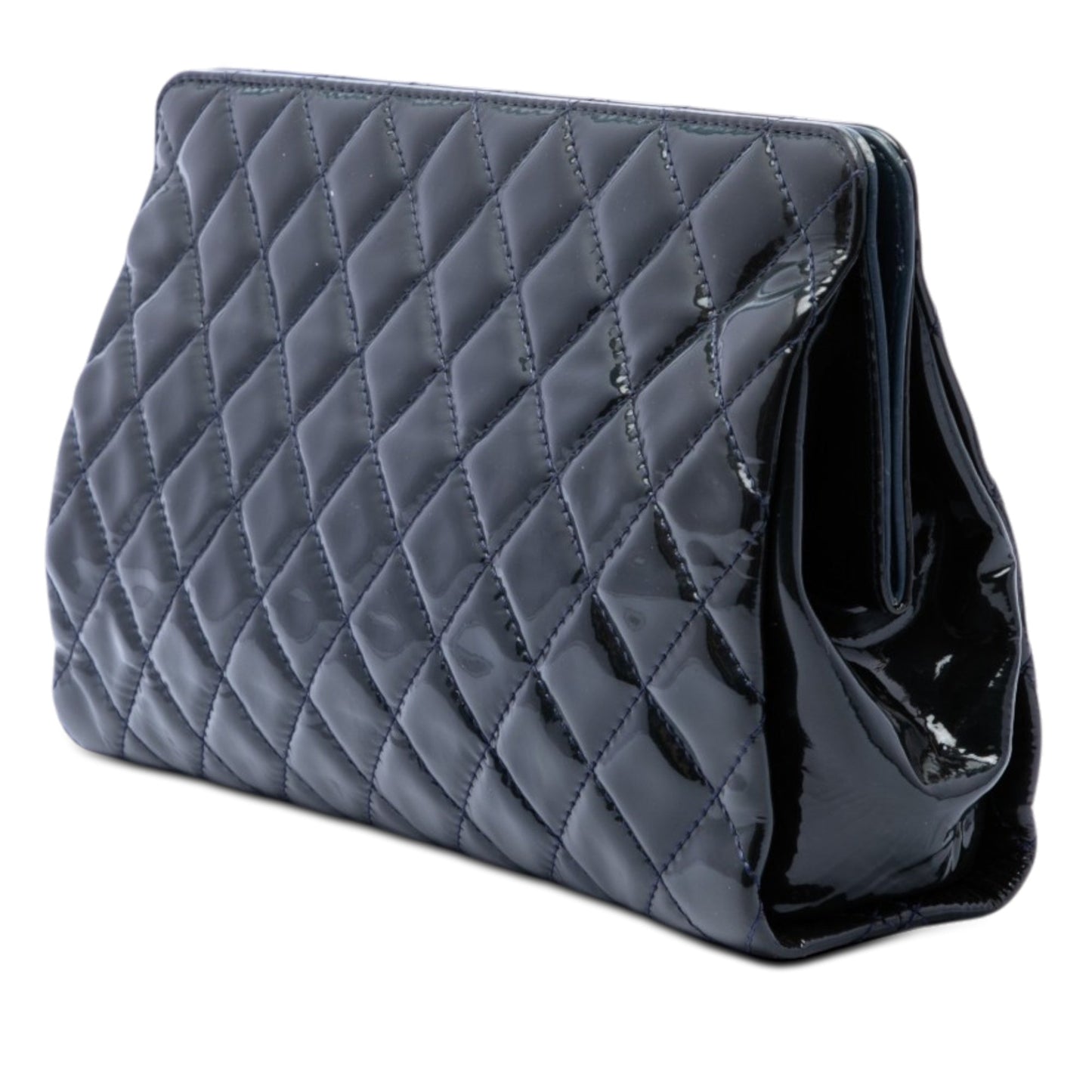 Chanel CC Quilted Patent Timeless Clutch