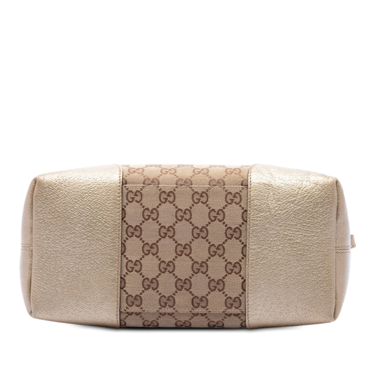 Gucci Medium GG Canvas Bree Fold Over Tote — Beige