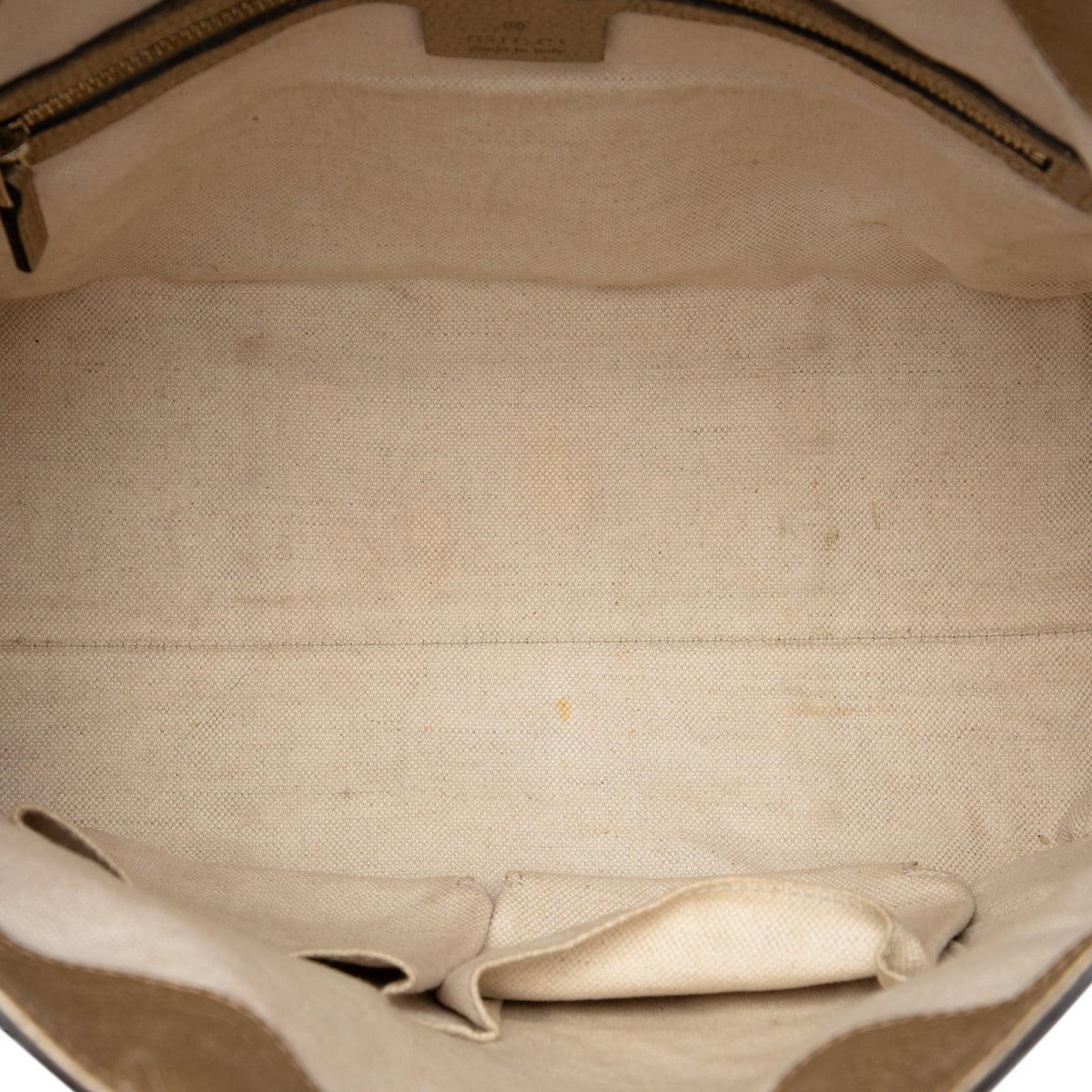 Gucci Medium GG Canvas Bree Fold Over Tote — Beige