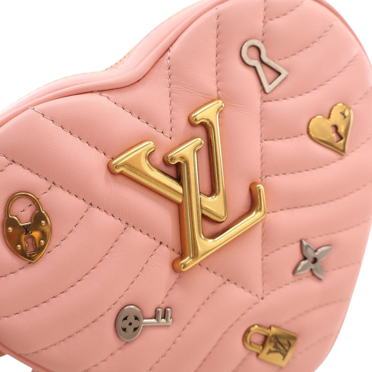 Louis Vuitton Calfskin Embellished New Wave Love Lock Crossbody
