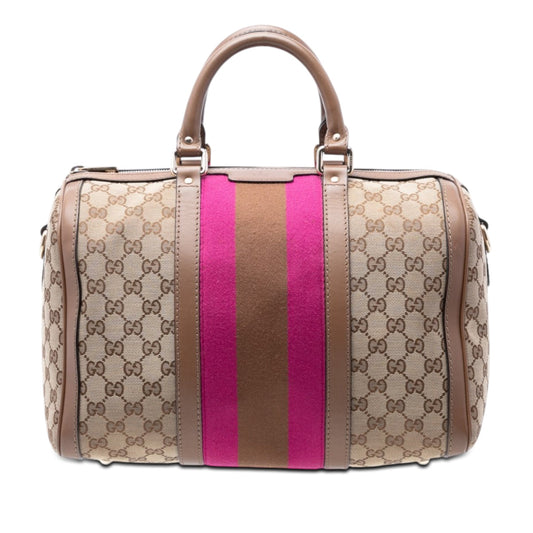 Gucci Medium GG Canvas Web Joy Boston Bag