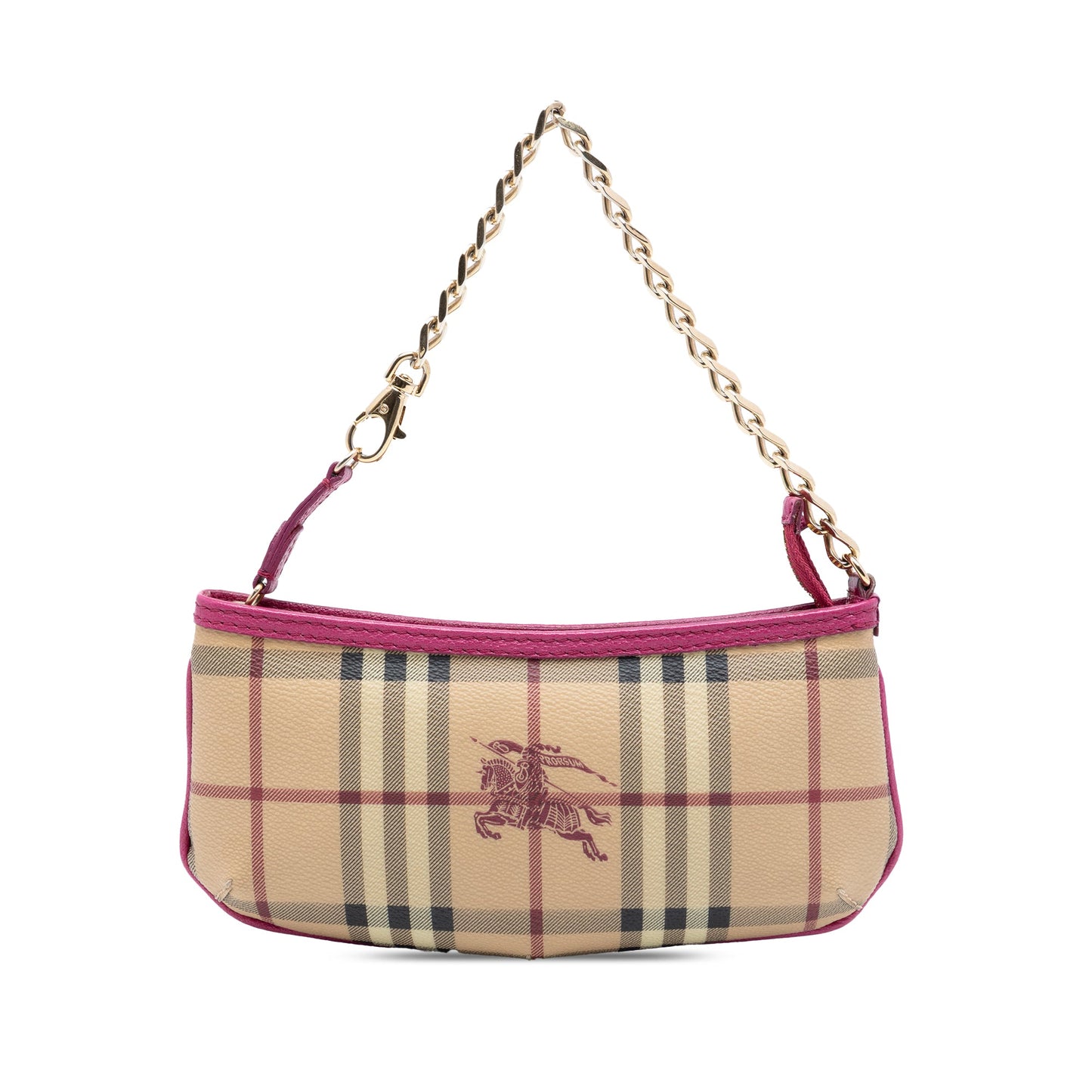 Haymarket Check Coated Canvas Clara Pochette