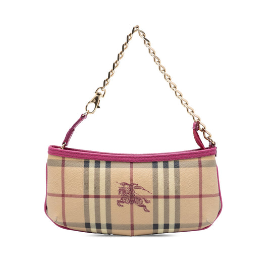 Haymarket Check Coated Canvas Clara Pochette