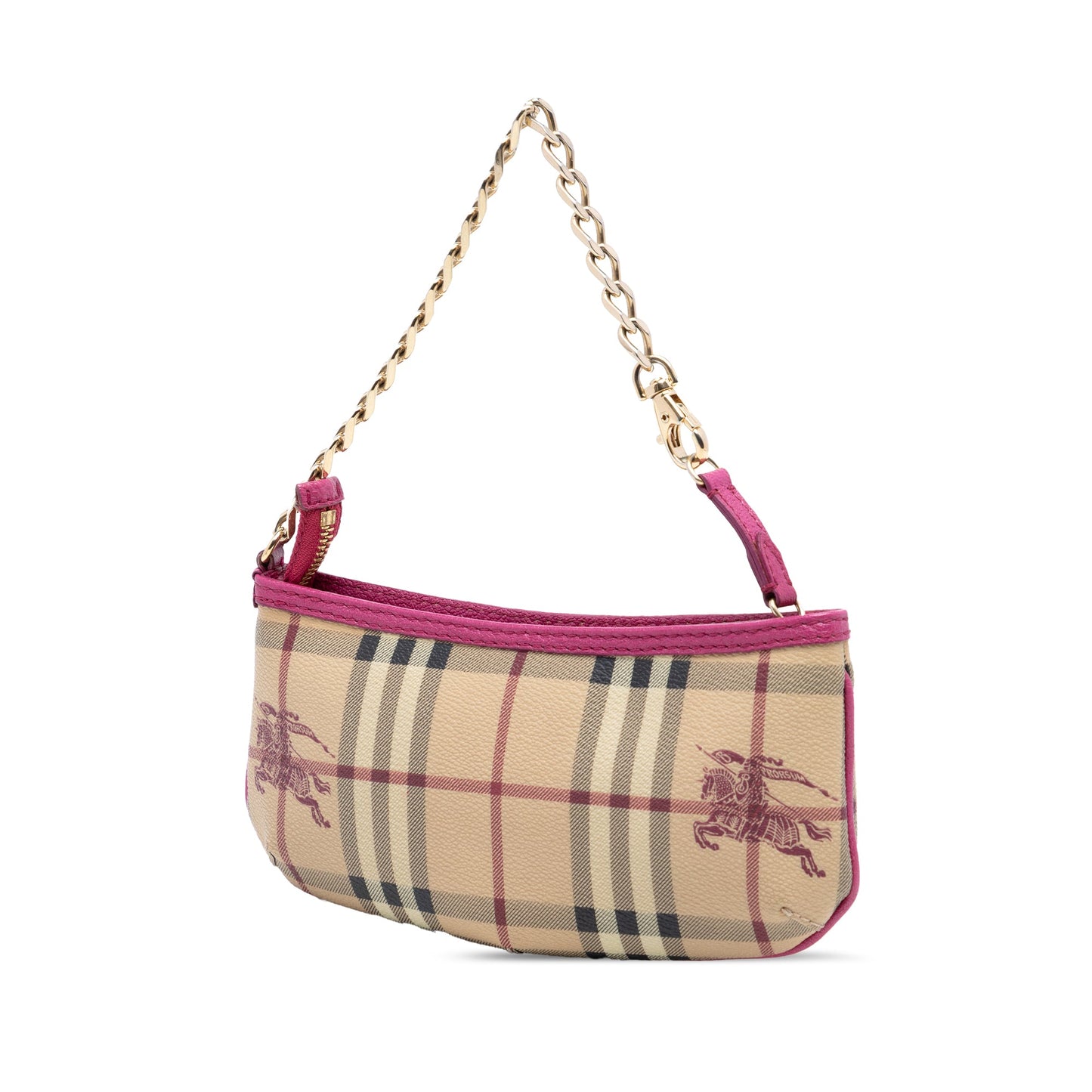 Haymarket Check Coated Canvas Clara Pochette