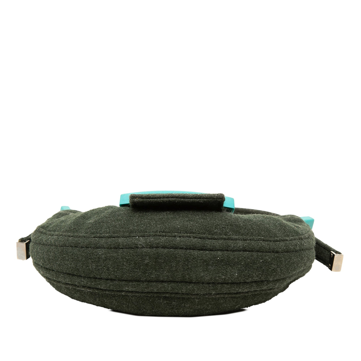 Fendi Mini Wool Croissant Handbag — Green