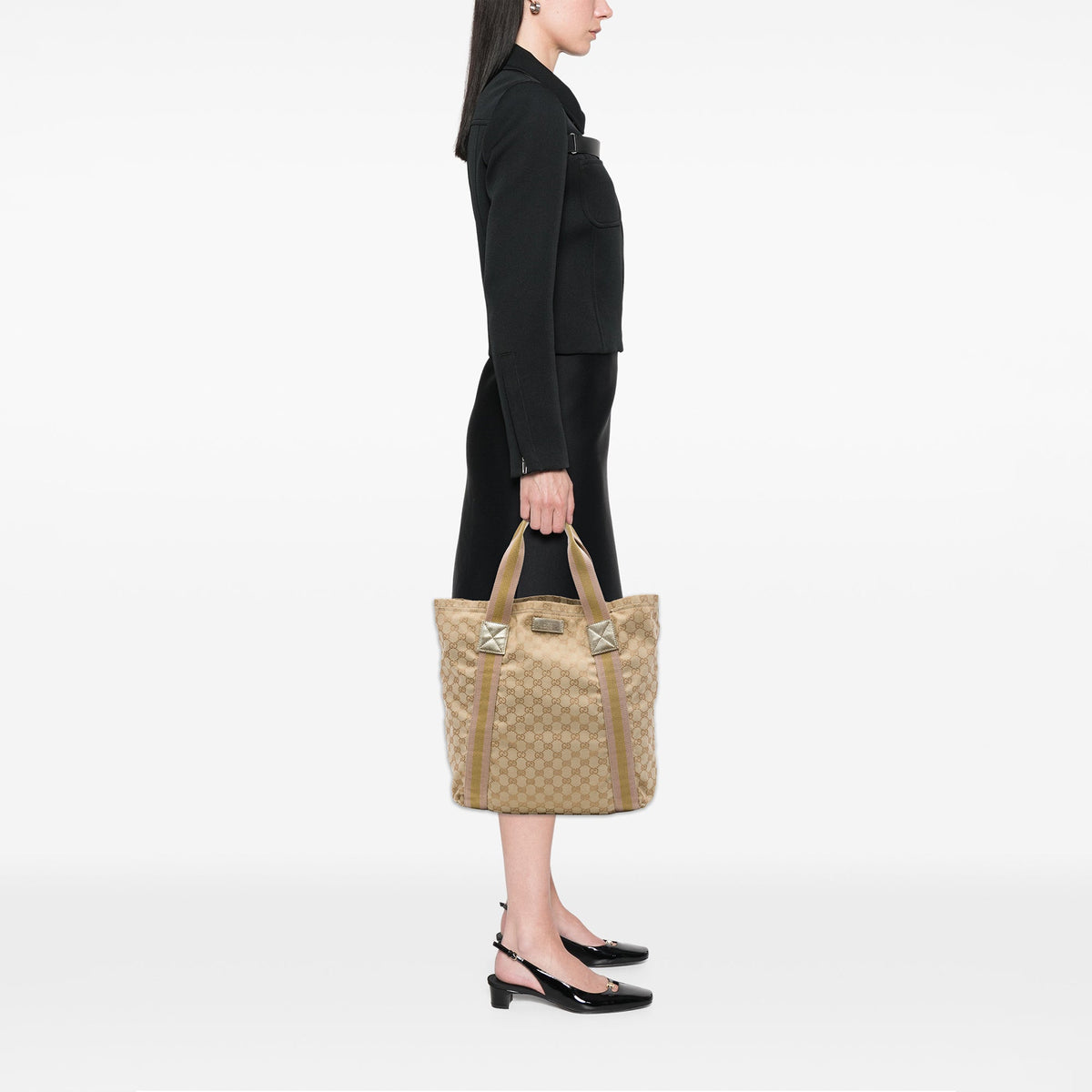 Gucci GG Canvas Web Tote