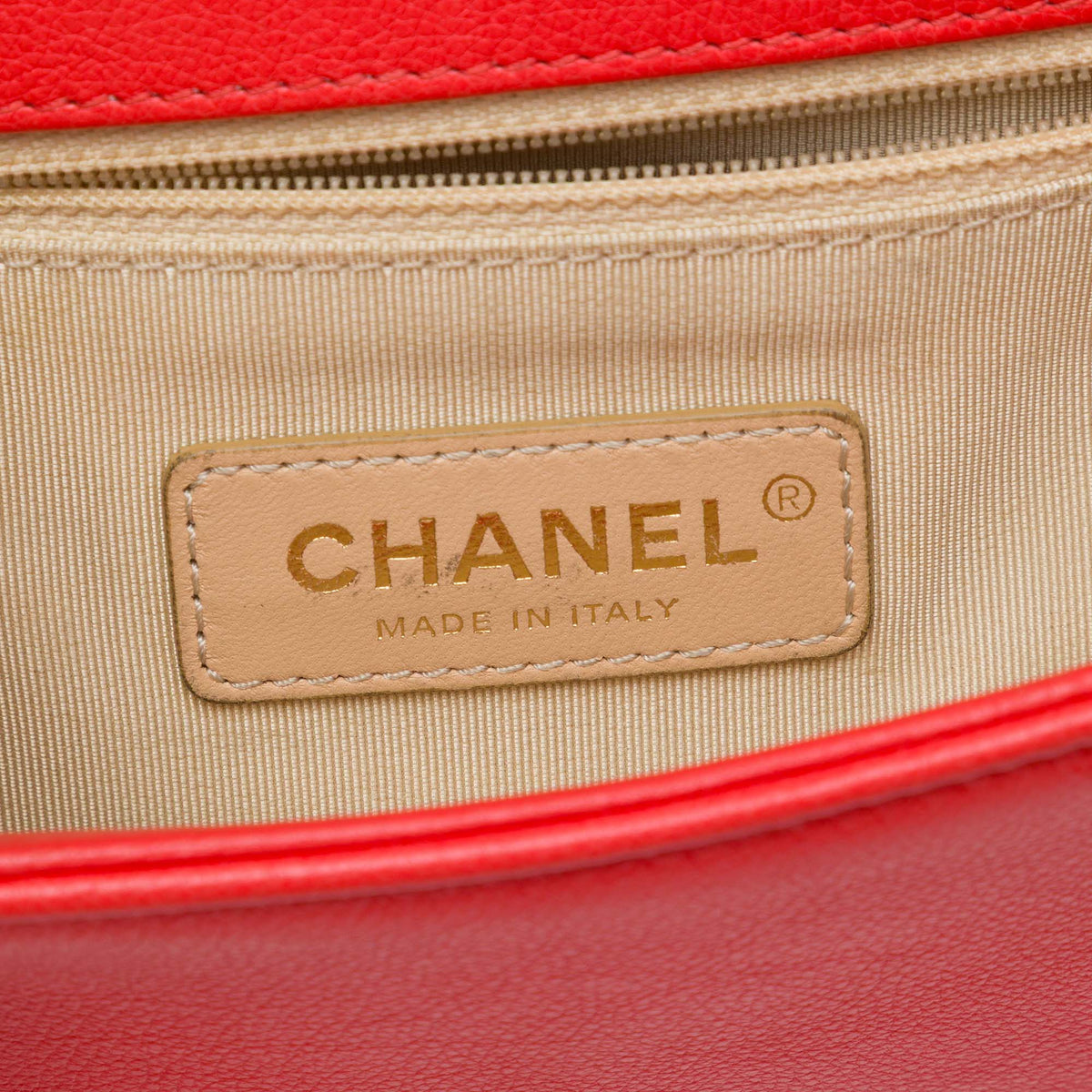 Chanel Small Quilted Grained Calfskin Label Click Flap