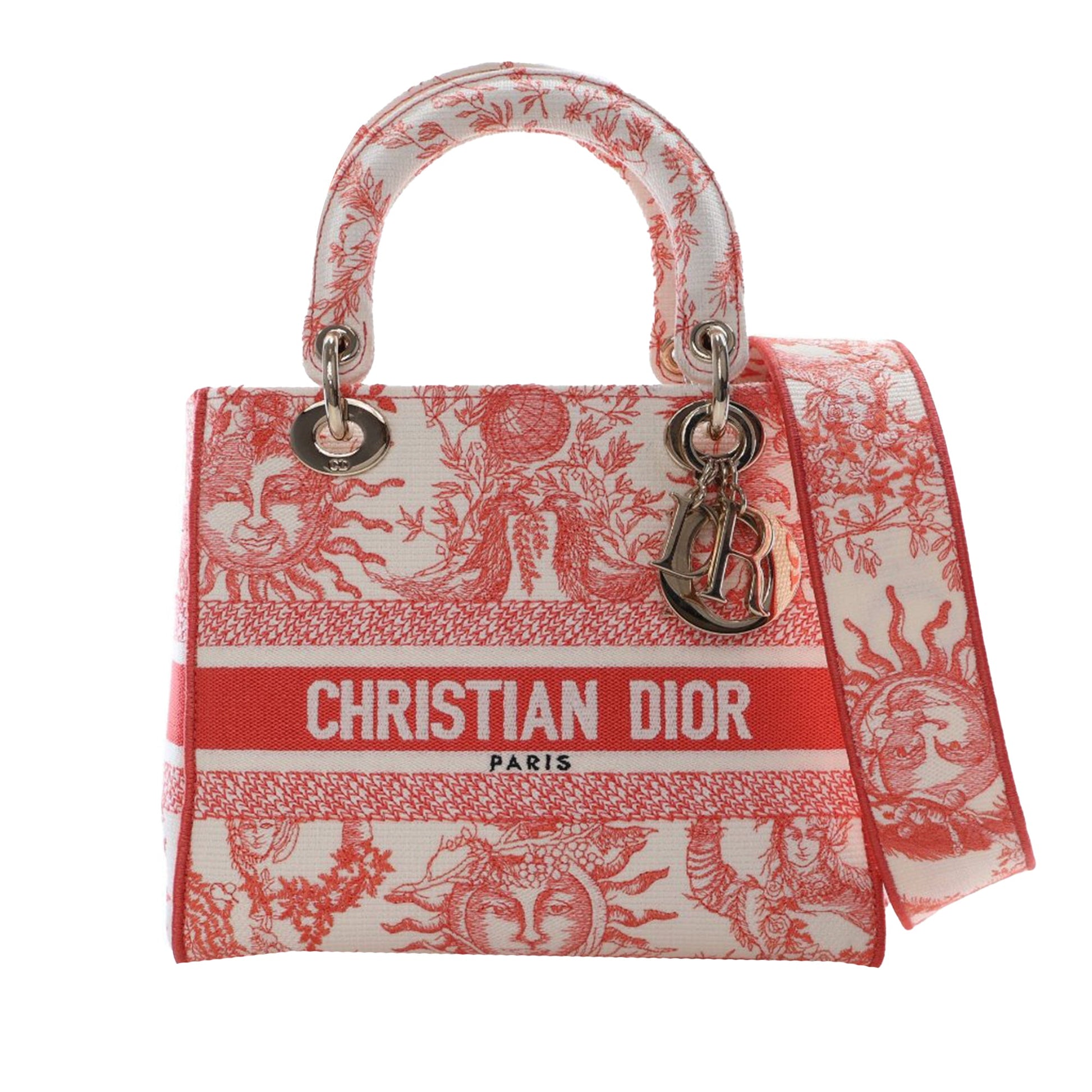 Dior Medium Embroidered Canvas Toile de Jouy Soleil Lady D Lite