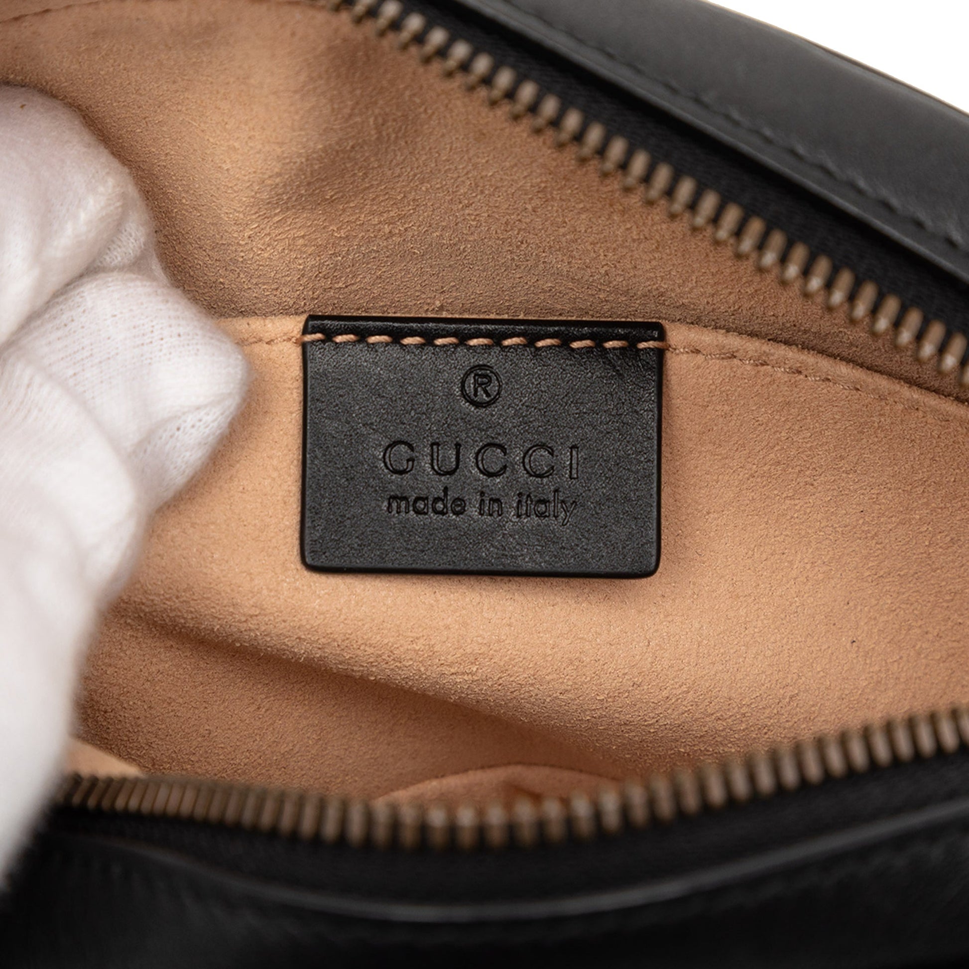 Gucci GG Marmont Matelasse Leather Belt Bag