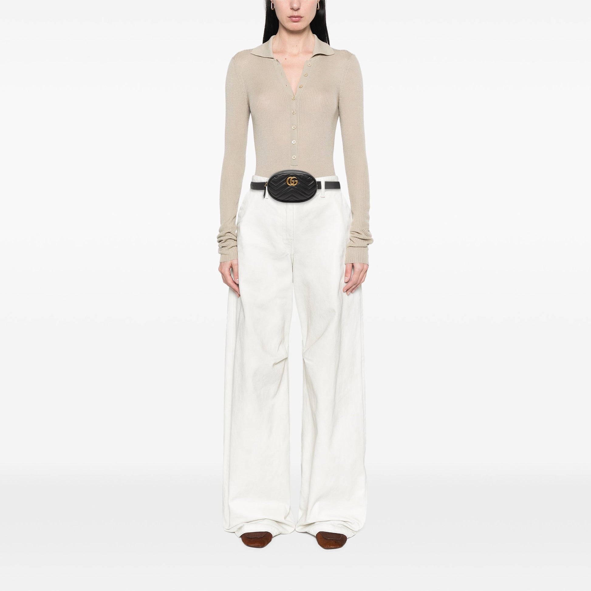 Gucci GG Marmont Matelasse Leather Belt Bag