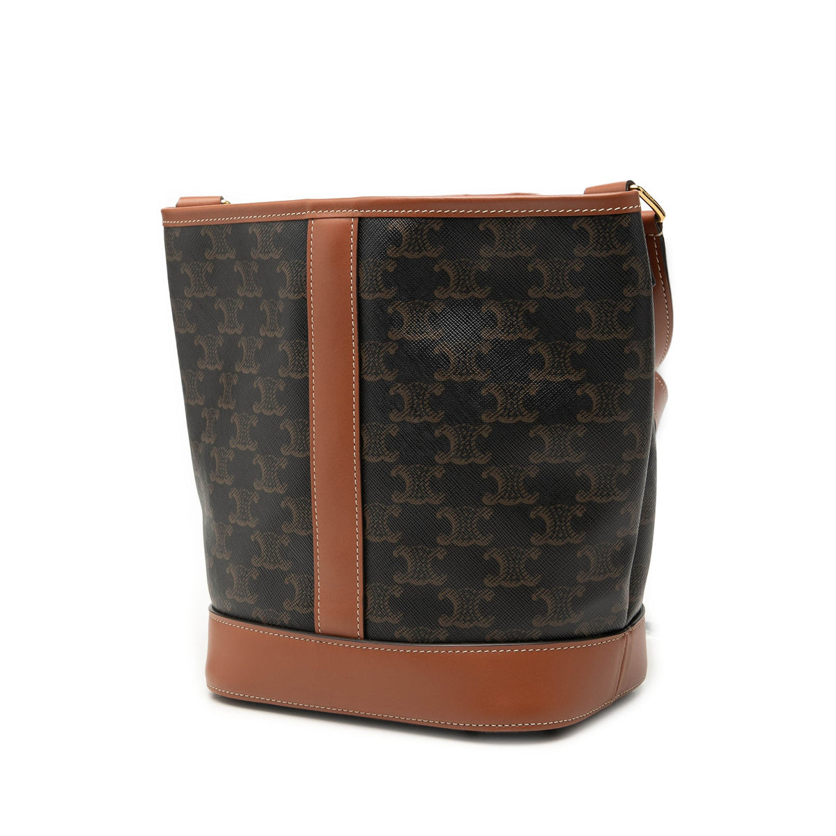 Celine Small Triomphe Coated Canvas Bucket Bag