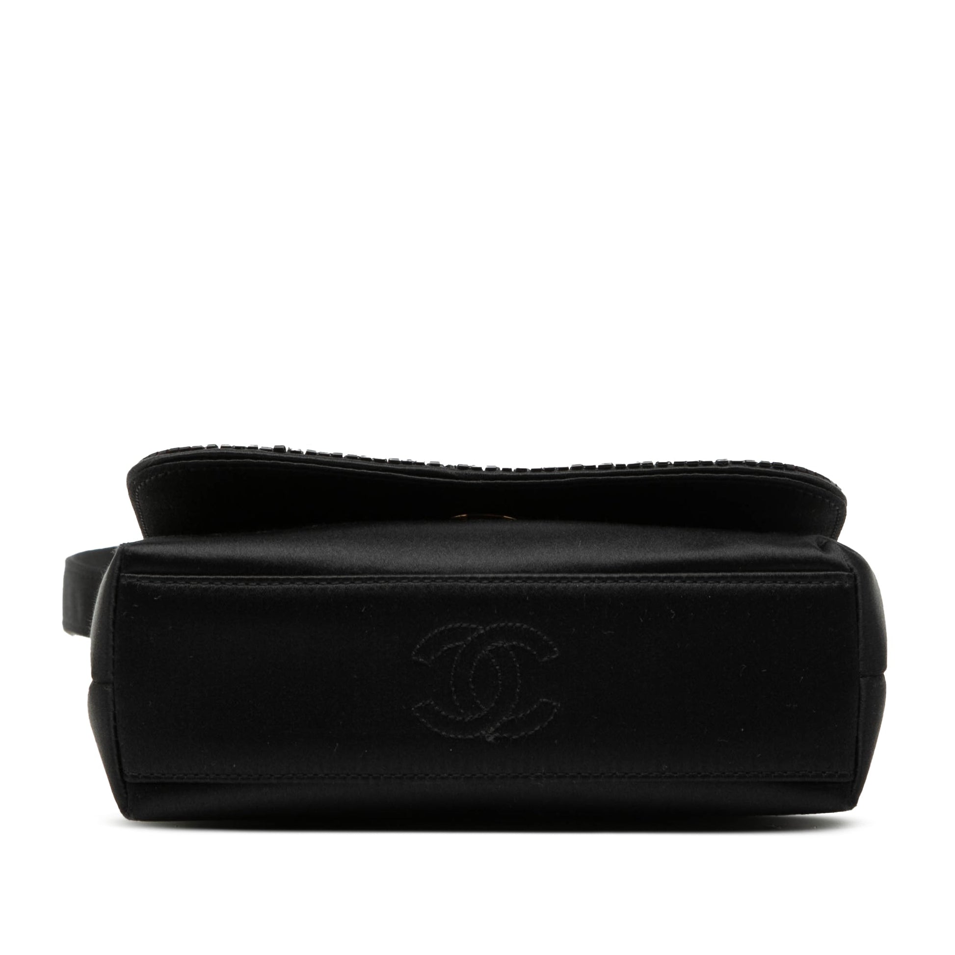 Chanel Mini Satin Beaded Flap Crossbody
