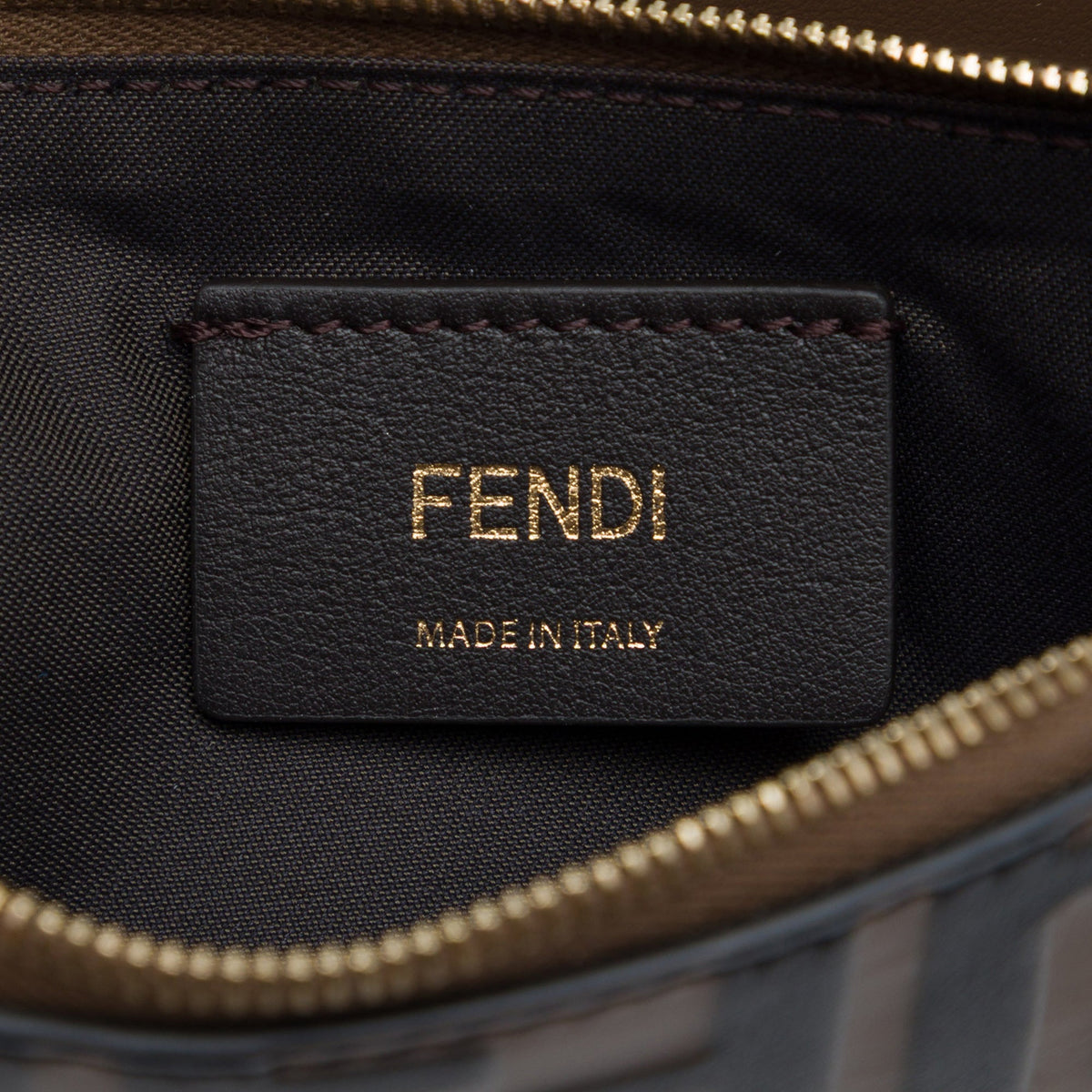 Fendi Zucca Embossed Leather F Is Fendi Envelope Wallet On Chain