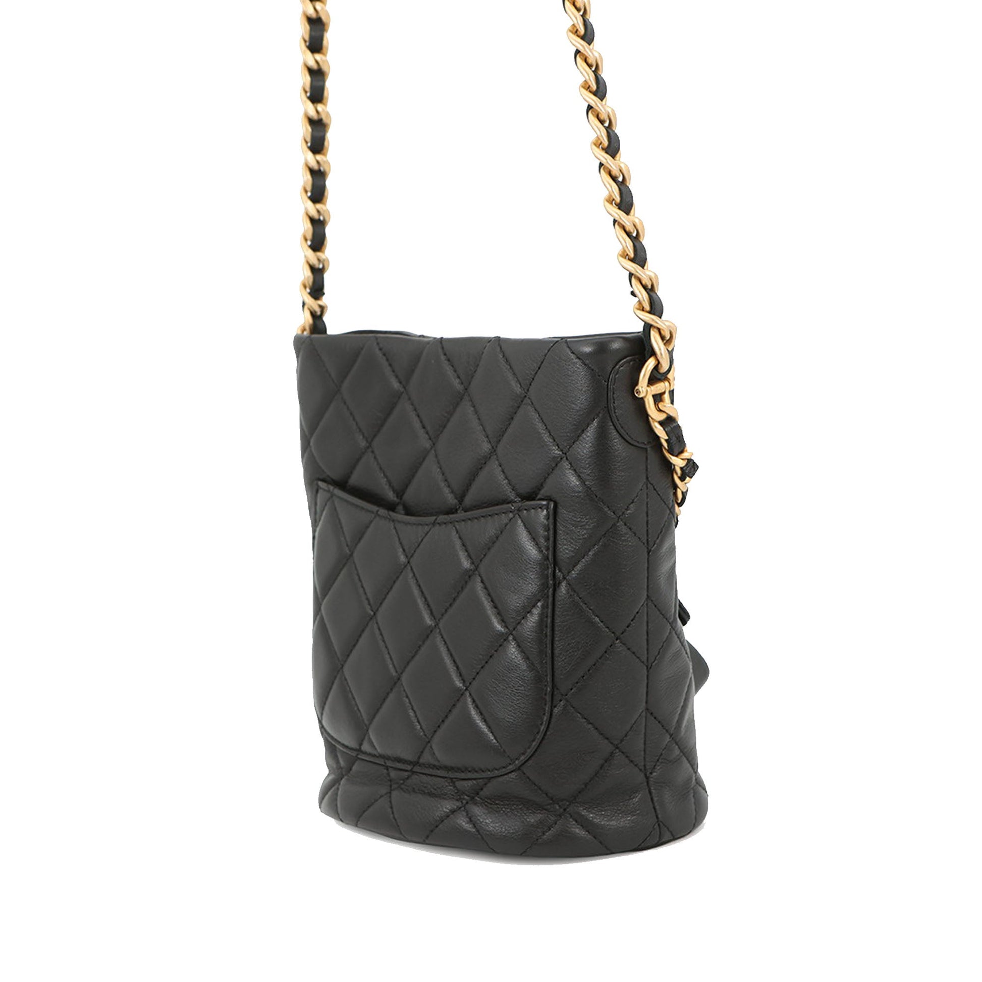 Chanel CC Quilted Calfskin Chain Bucket Bag
