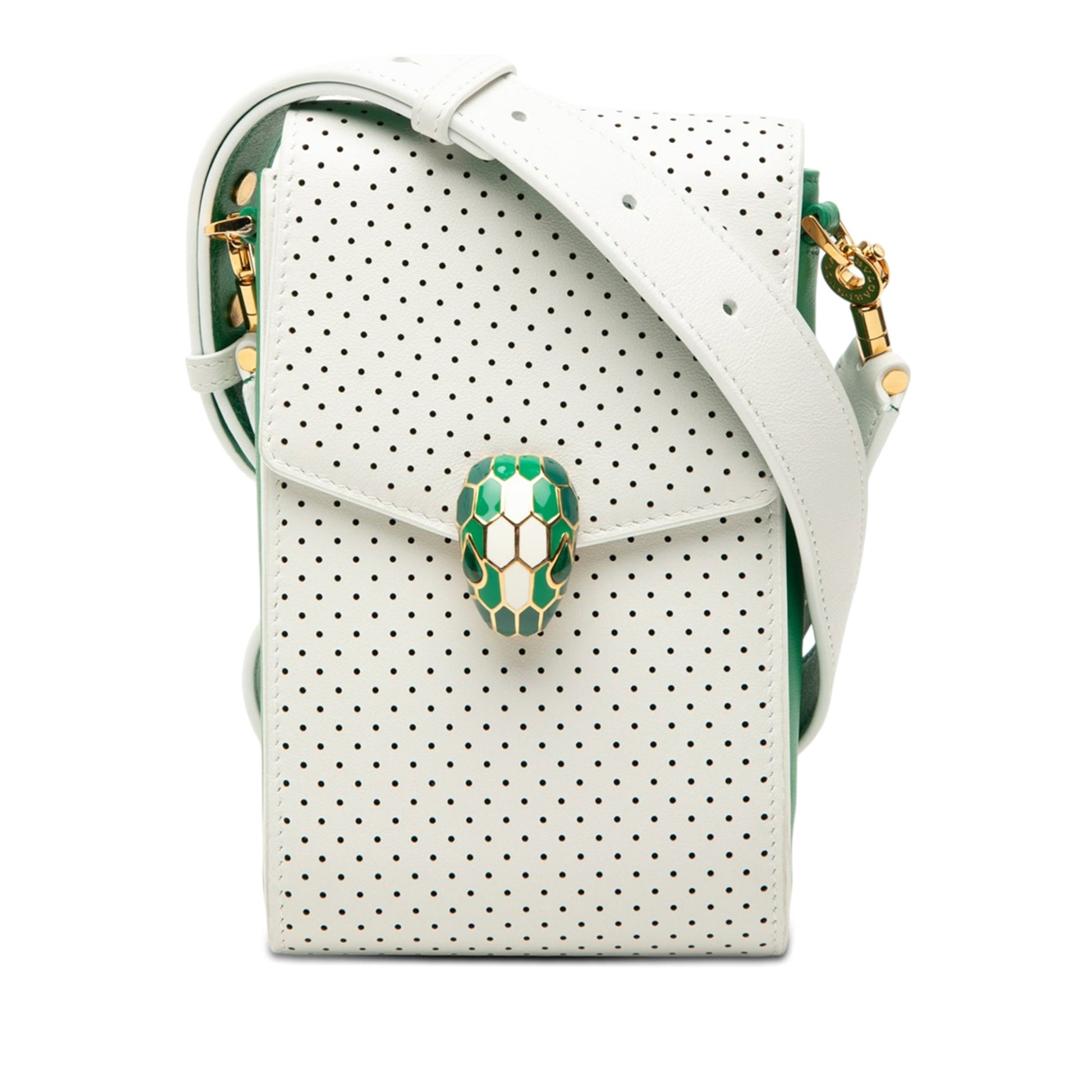 Bvlgari Casablanca Apres Tennis Perforated Calfskin Serpenti Crossbody