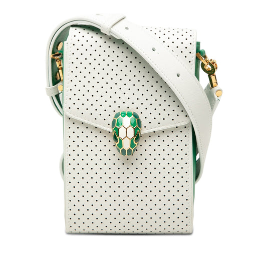 Bvlgari Casablanca Apres Tennis Perforated Calfskin Serpenti Crossbody