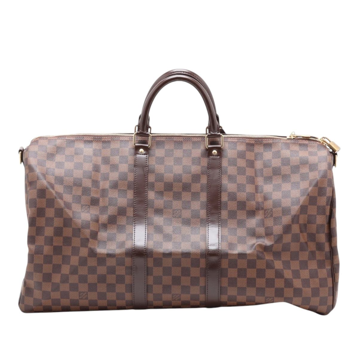 Louis Vuitton Damier Ebene Keepall Bandouliere 55 — Brown