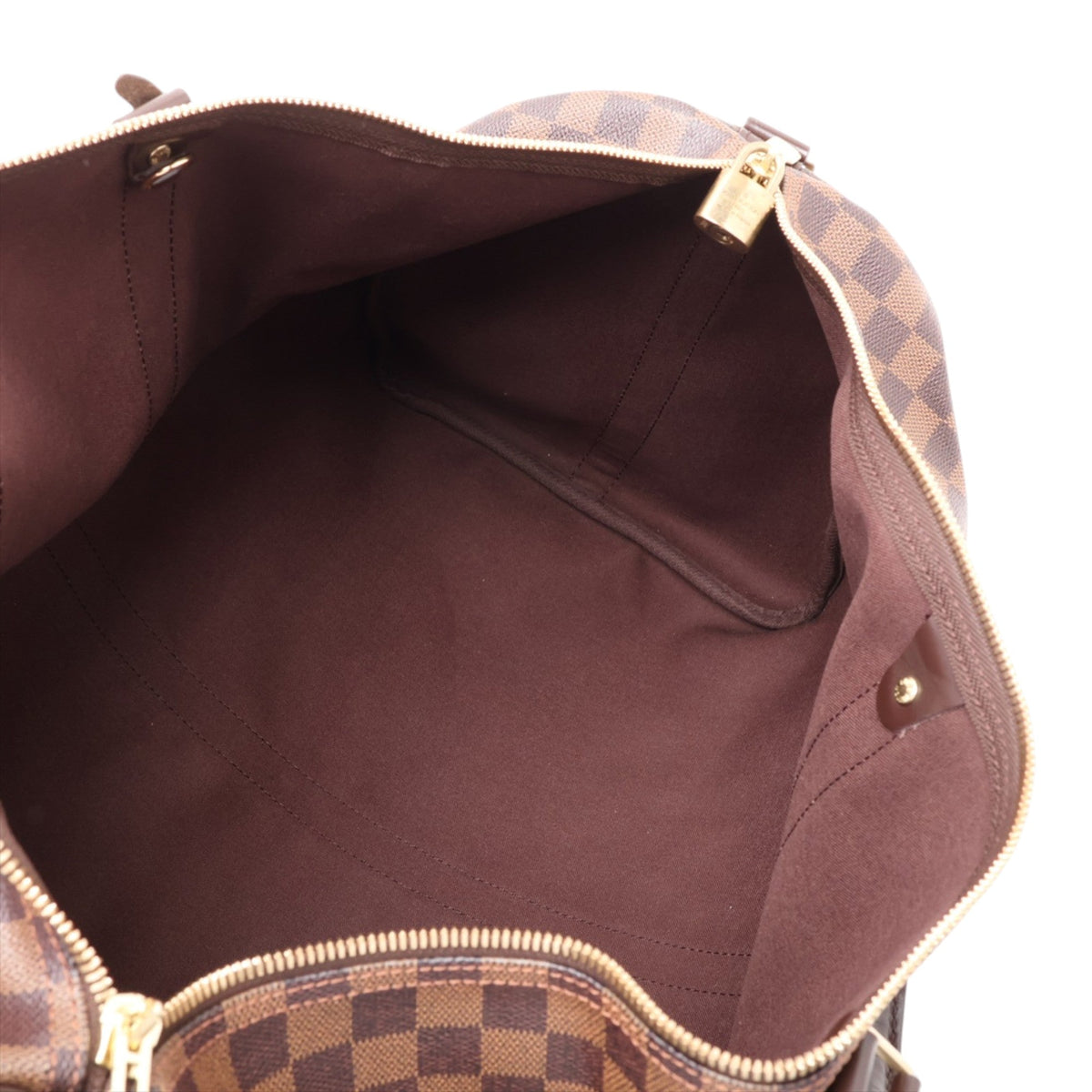 Louis Vuitton Damier Ebene Keepall Bandouliere 55 — Brown