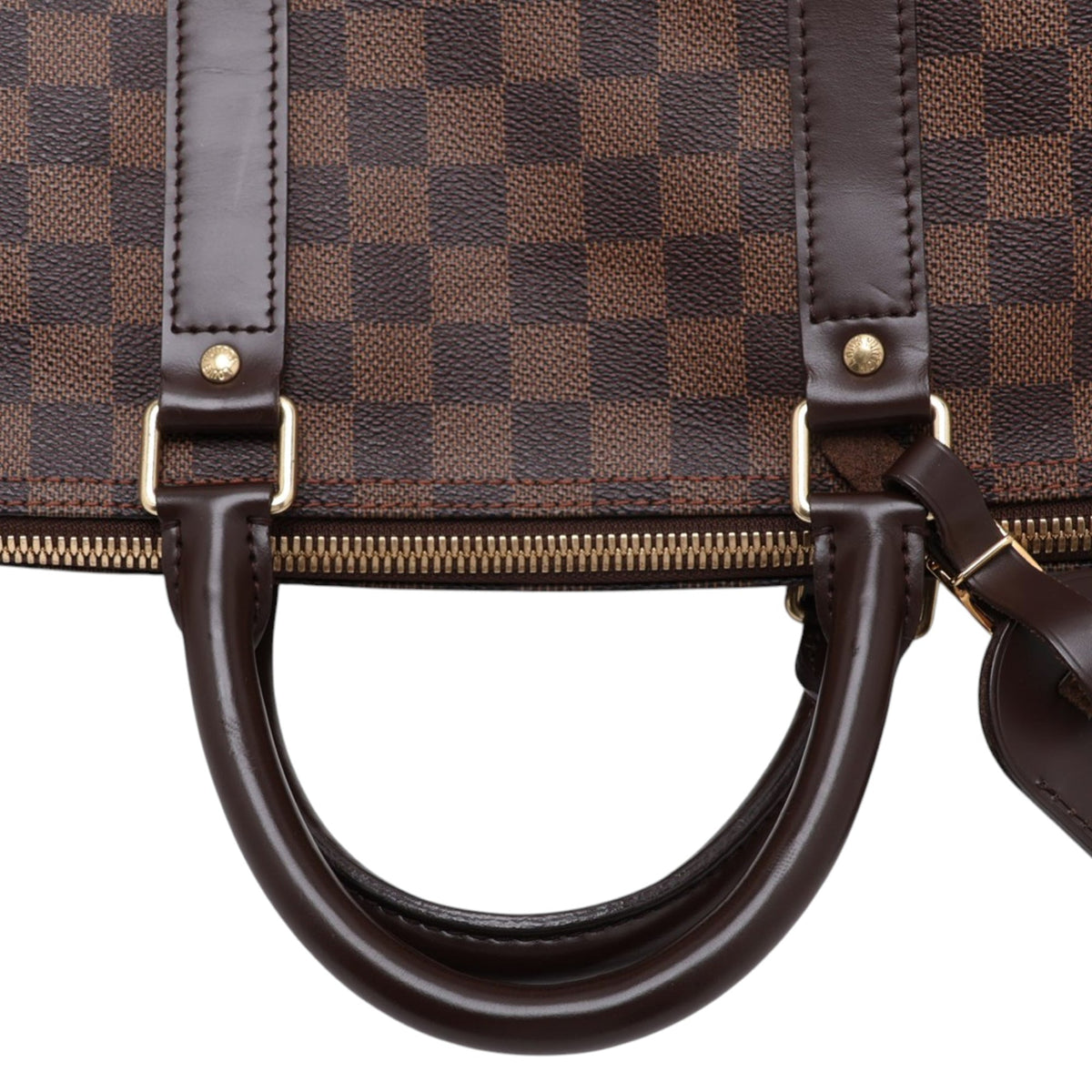 Louis Vuitton Damier Ebene Keepall Bandouliere 55 — Brown