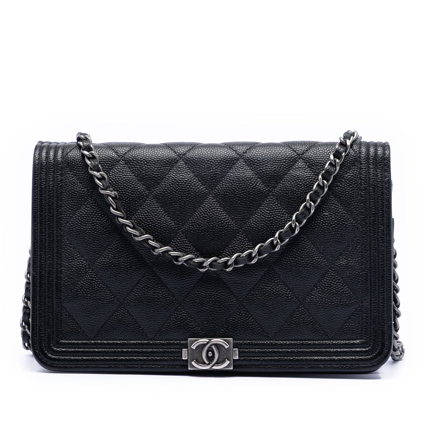 Chanel Quilted Caviar Boy Wallet on Chain