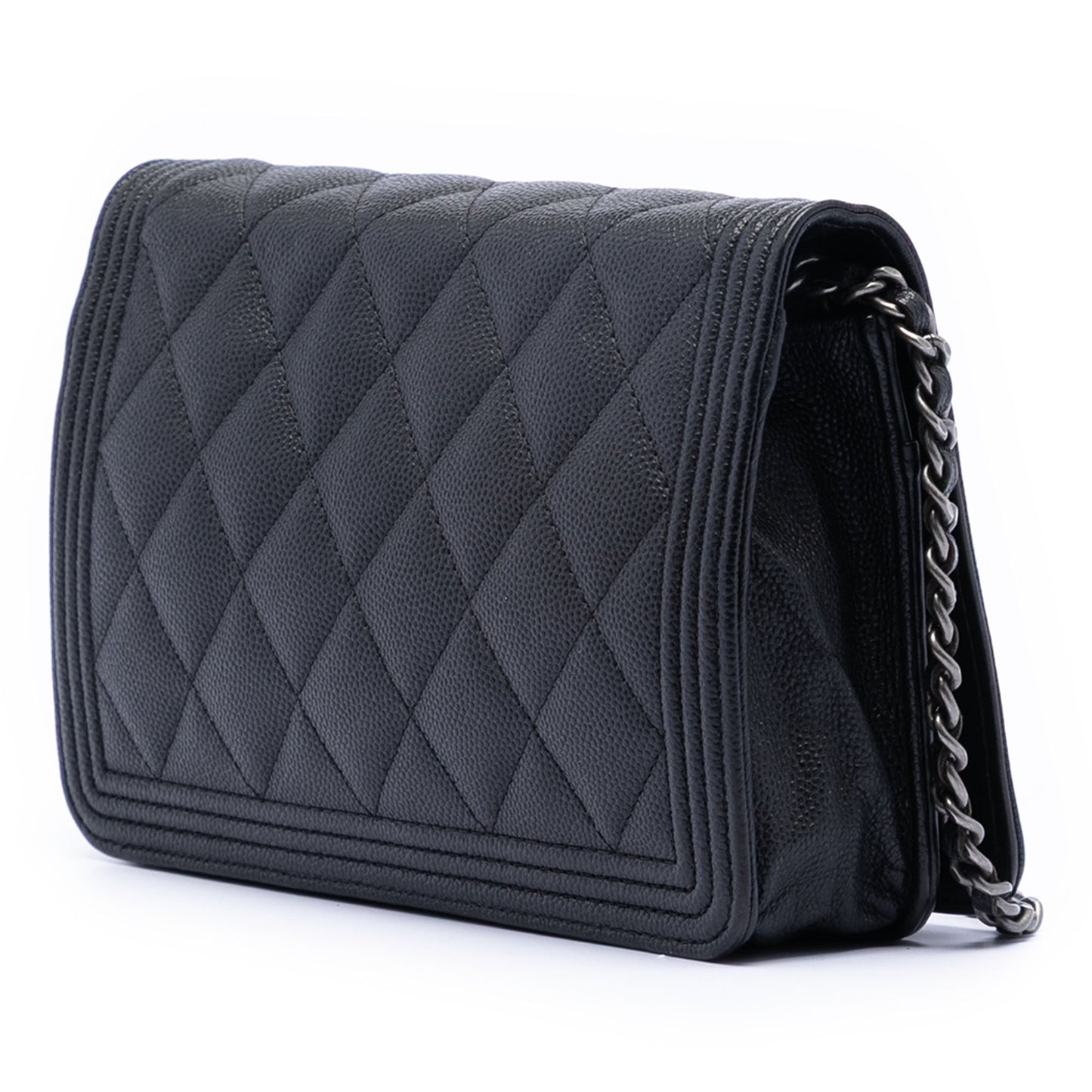 Chanel Quilted Caviar Boy Wallet on Chain